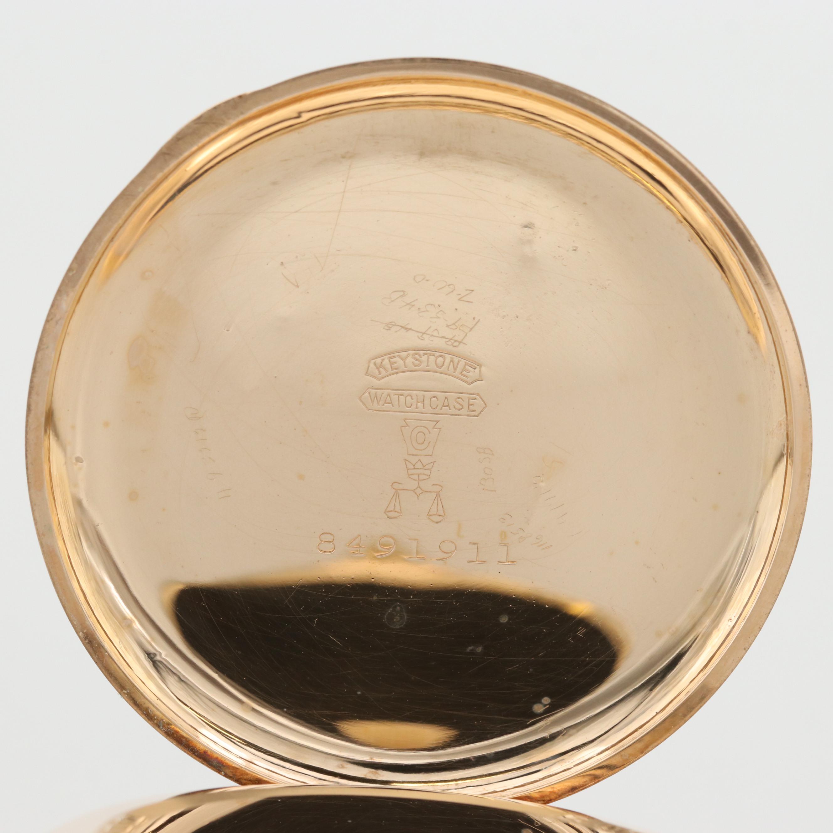 E. Howard Watch Co. Gold Filled Pocket Watch, 1913