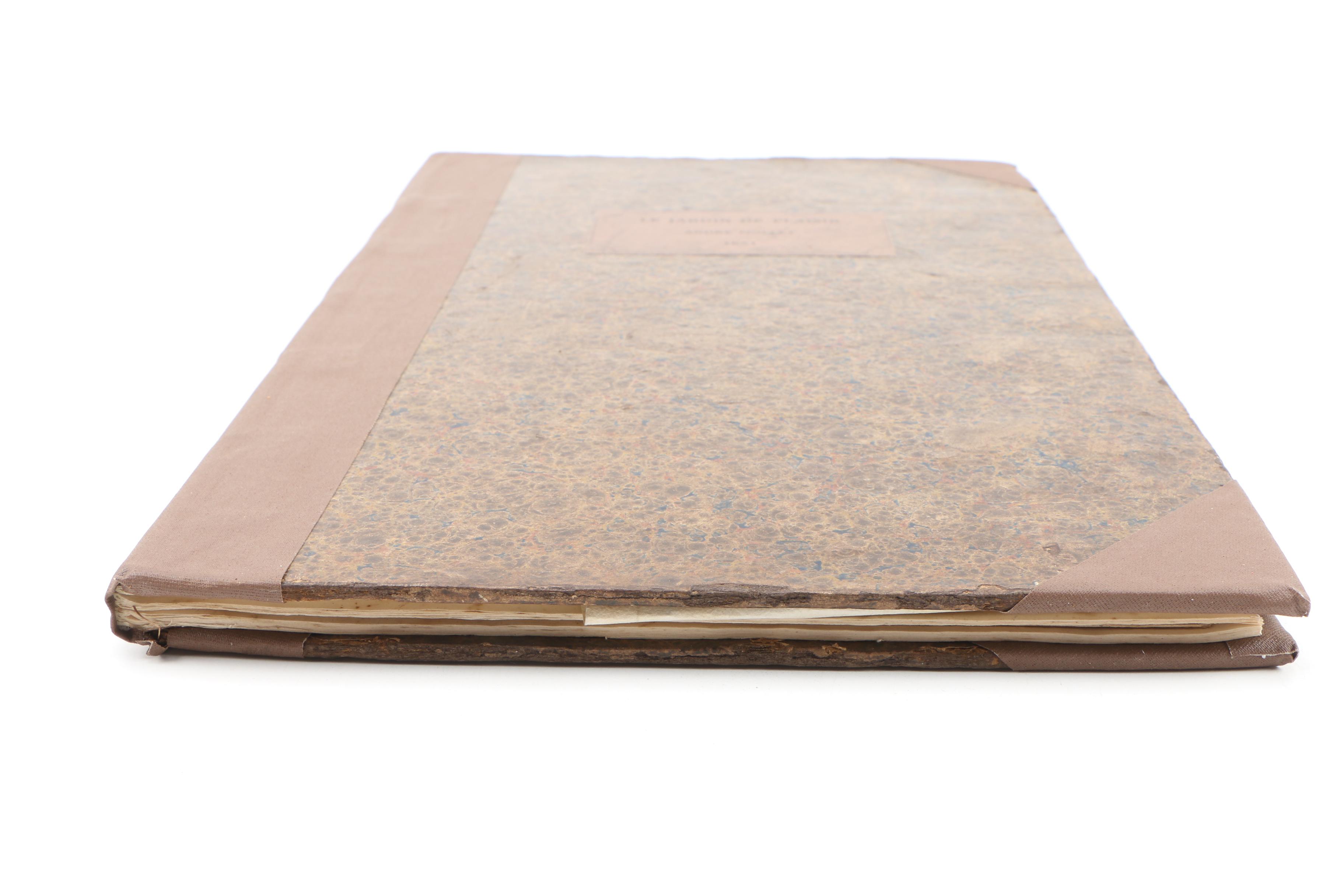 French-Language "The Pleasure Garden" by André Mollet with Engravings, 1651