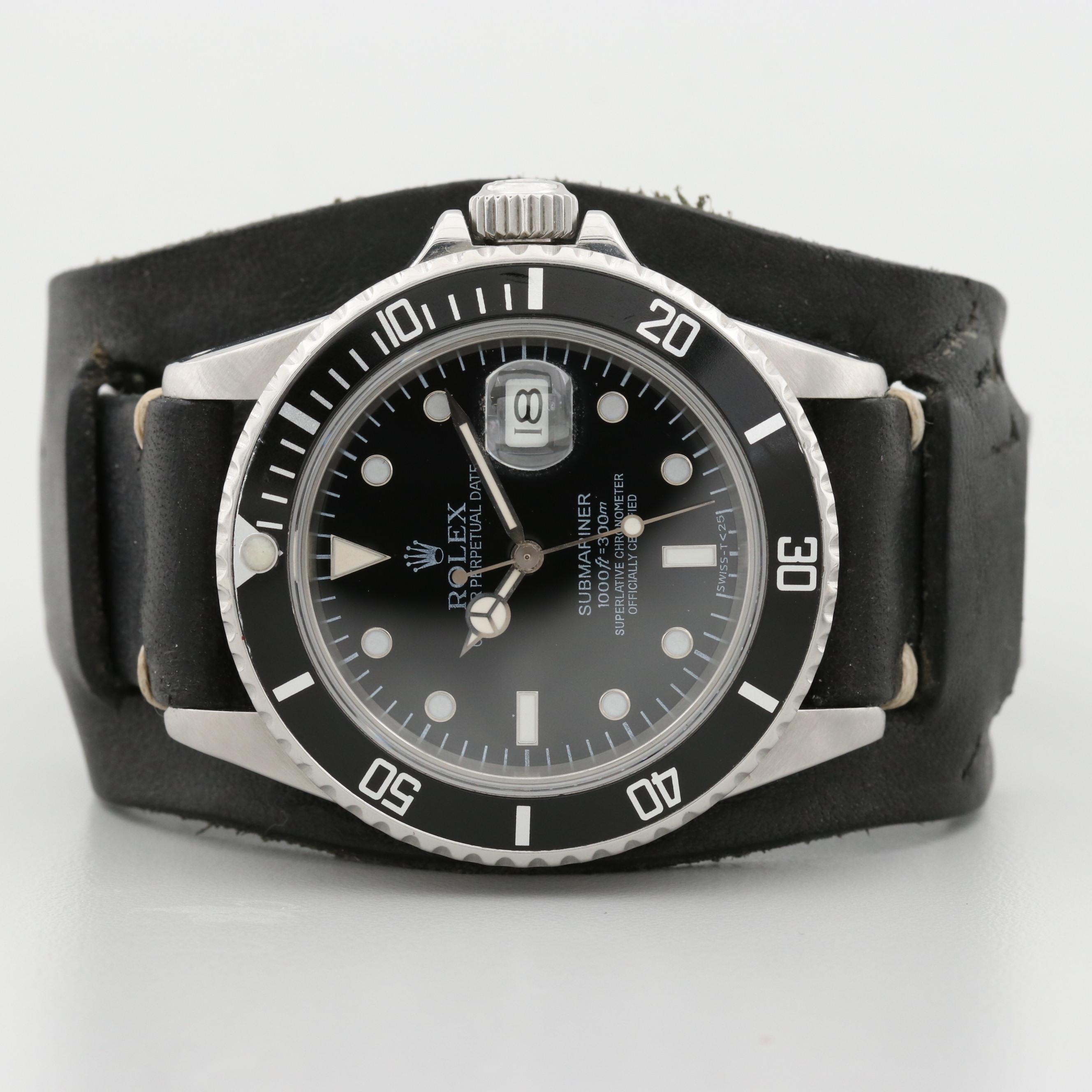 Rolex Submariner Stainless Steel Automatic Watch, 1988