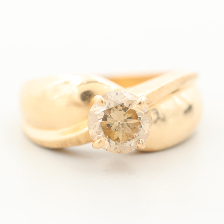 14K Yellow Gold 1.22 CT Diamond Ring
