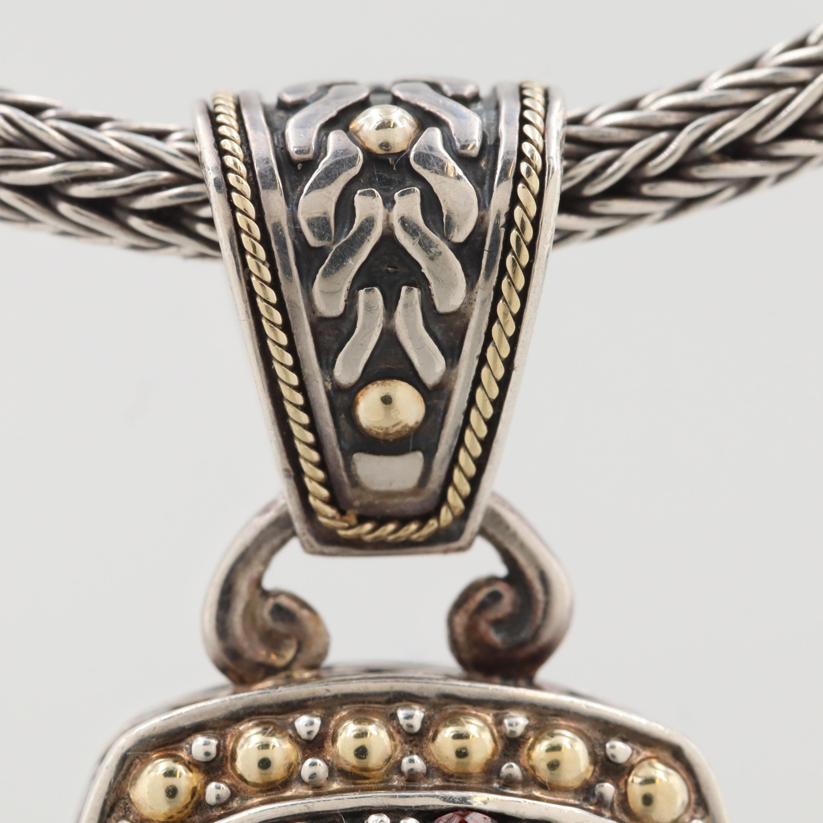 Effy "Balissima" Sterling Gemstone Pendant Necklace with 18K Yellow Gold Accents