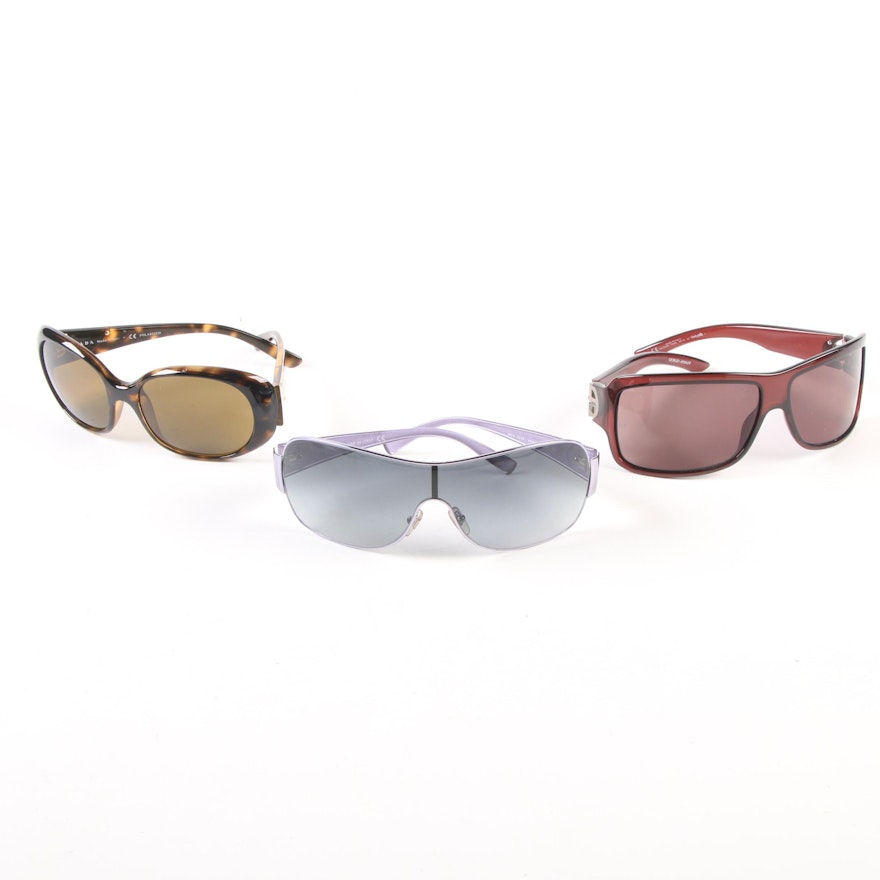 Prada SPR 27L, Versace 2078 and Giorgio Armani 276/S Sunglasses