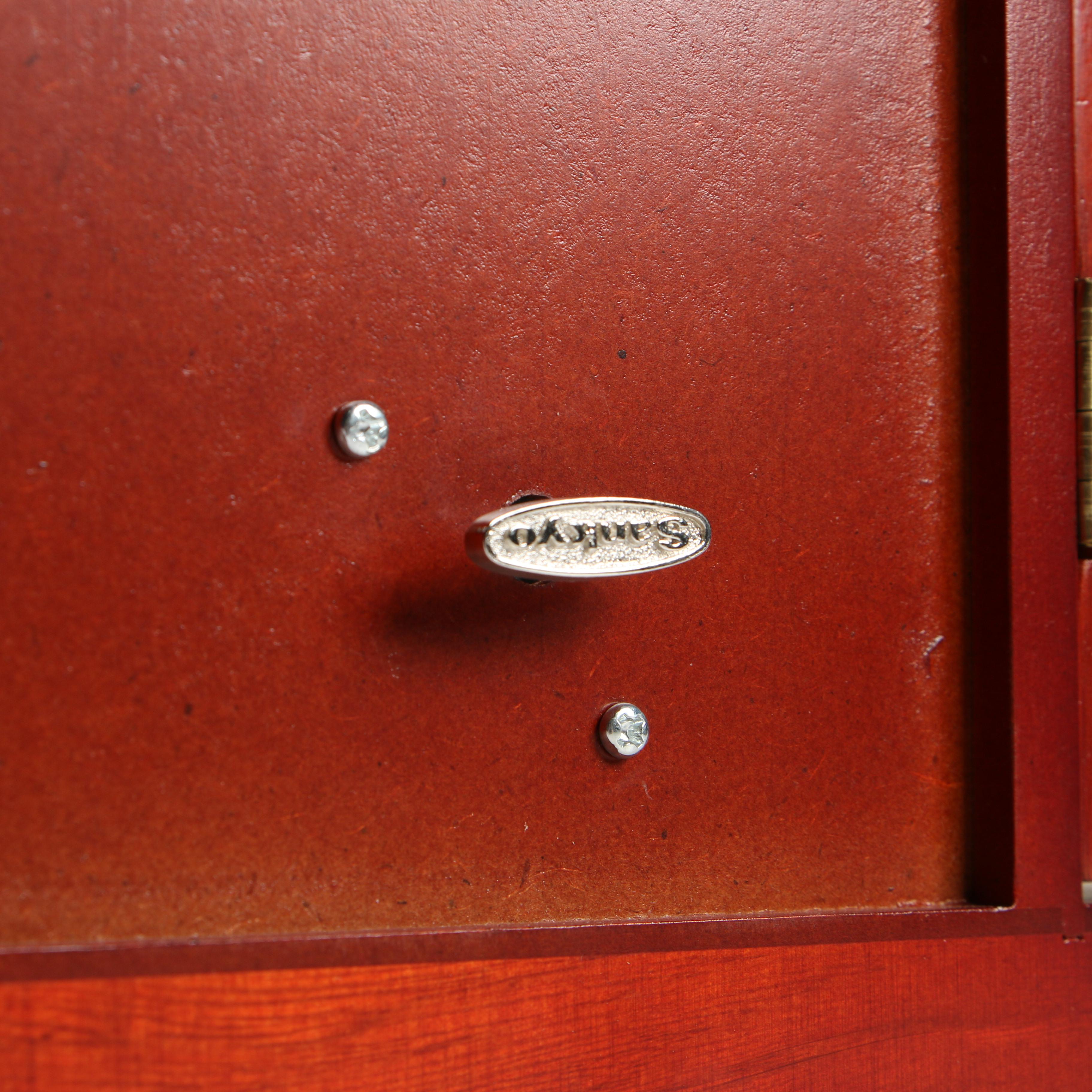 Mele & Co. Musical Wooden Jewelry Box with Cherry Finish