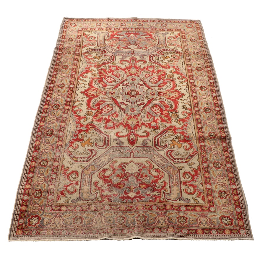 Hand-Knotted Turkish Isparta Wool Rug