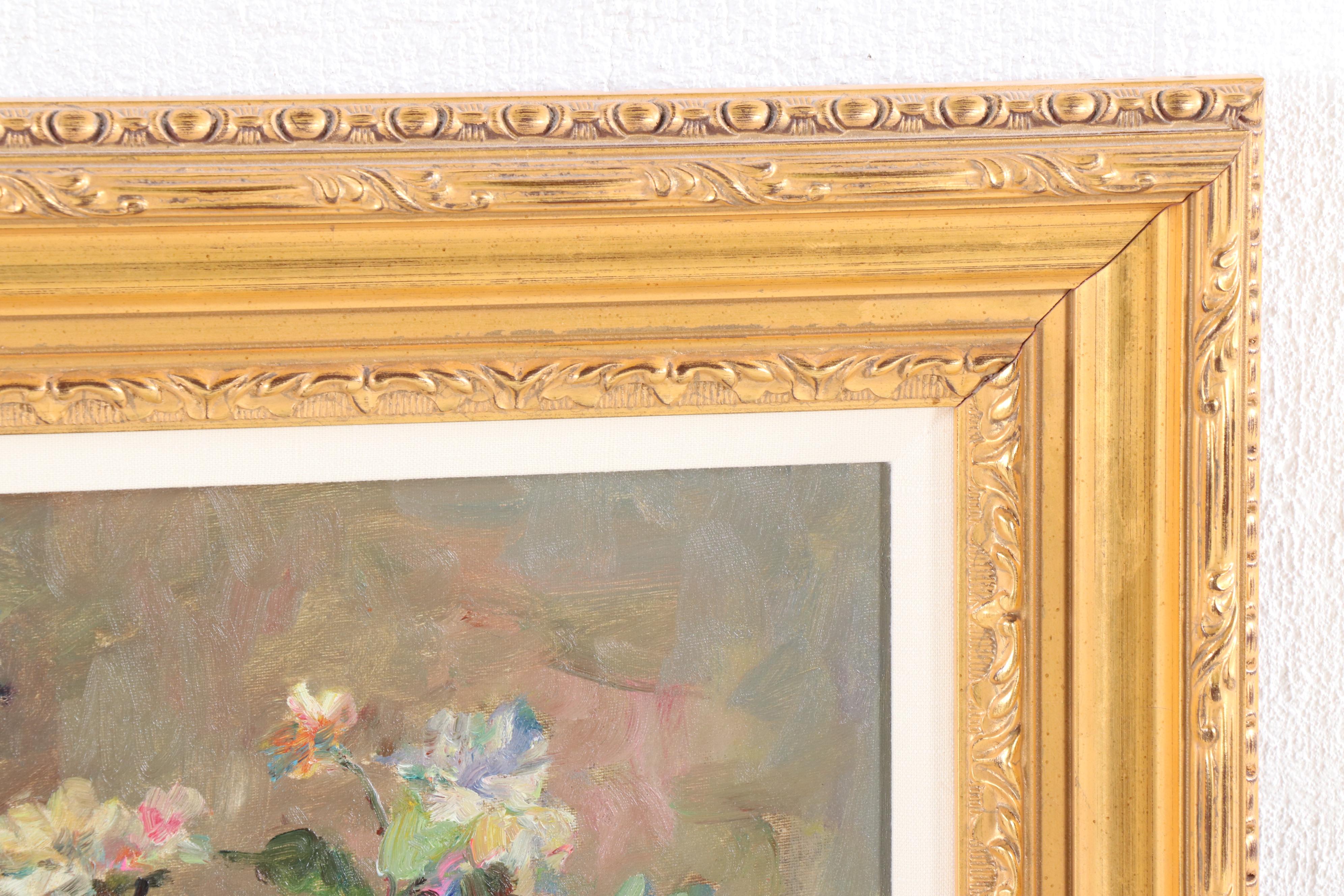 N. Lilian Floral Still Life Oil Painting