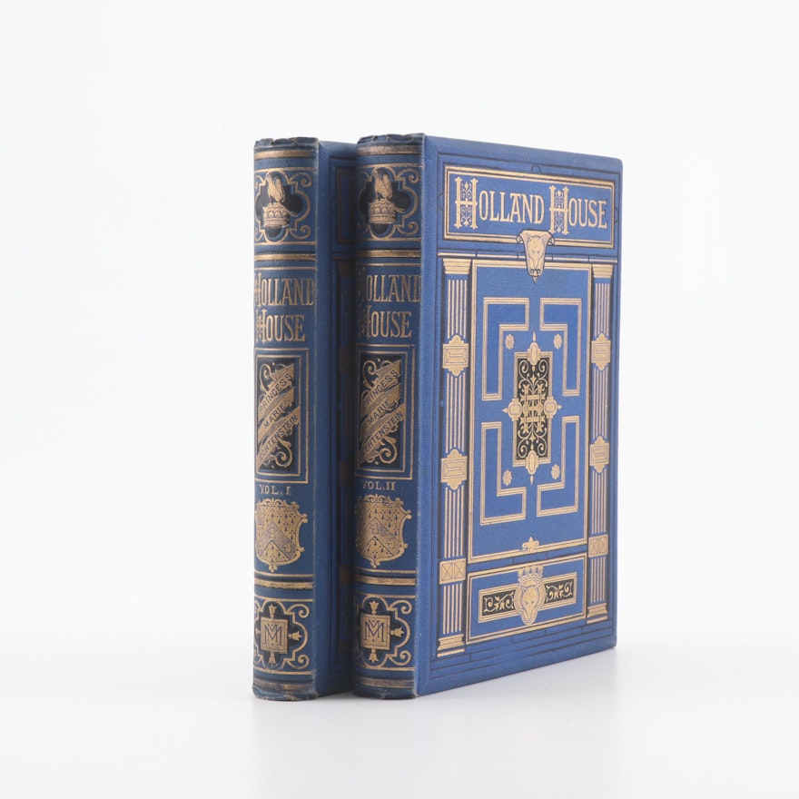 1874 "Holland House" in Two Volumes by Princess Marie Liechtenstein