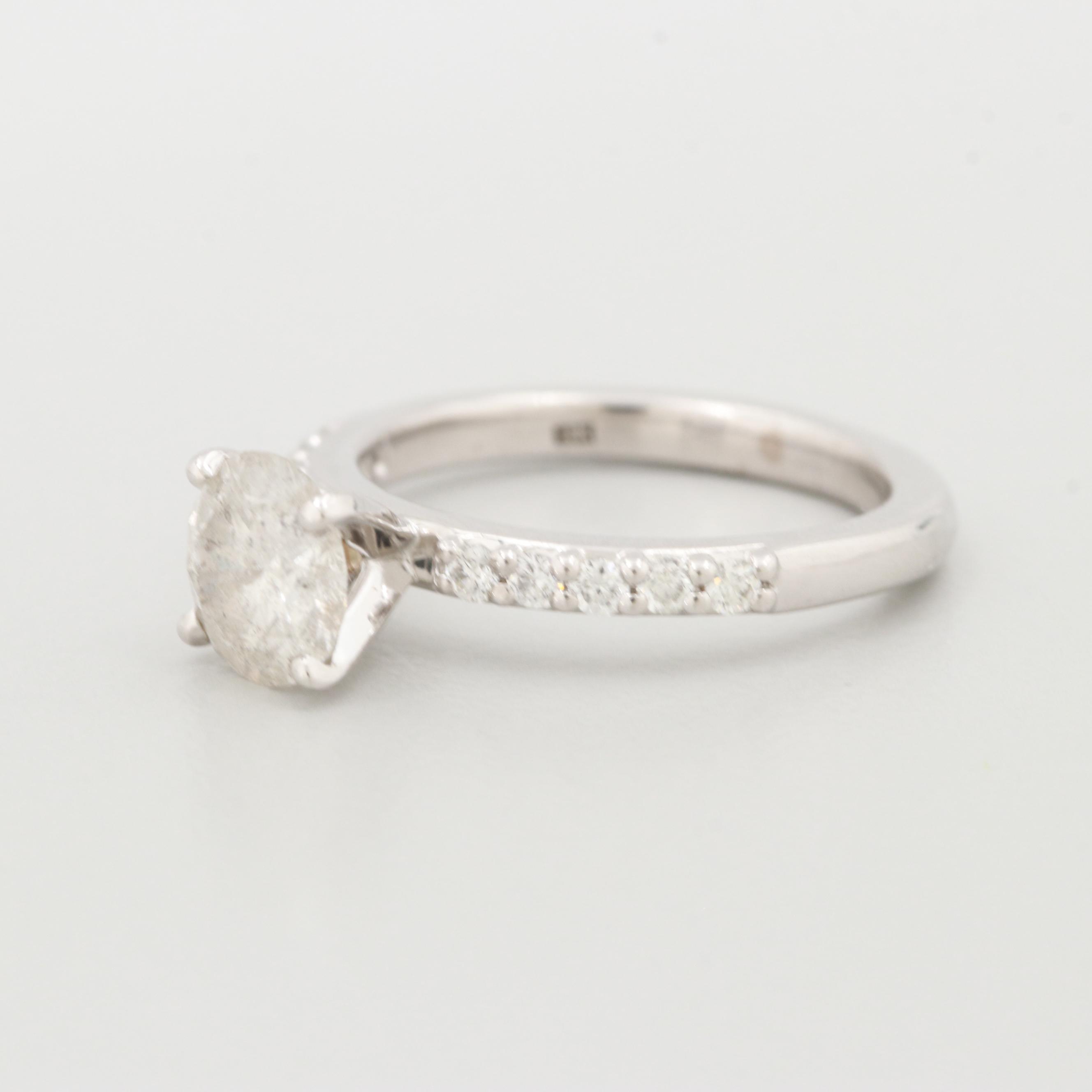 A. Jaffe 18K White Gold 1.35 CTW Diamond Ring