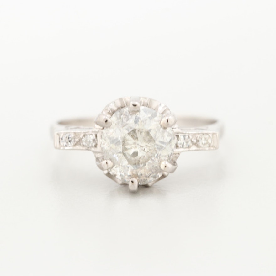 Art Deco Platinum 2.06 CTW Diamond Ring