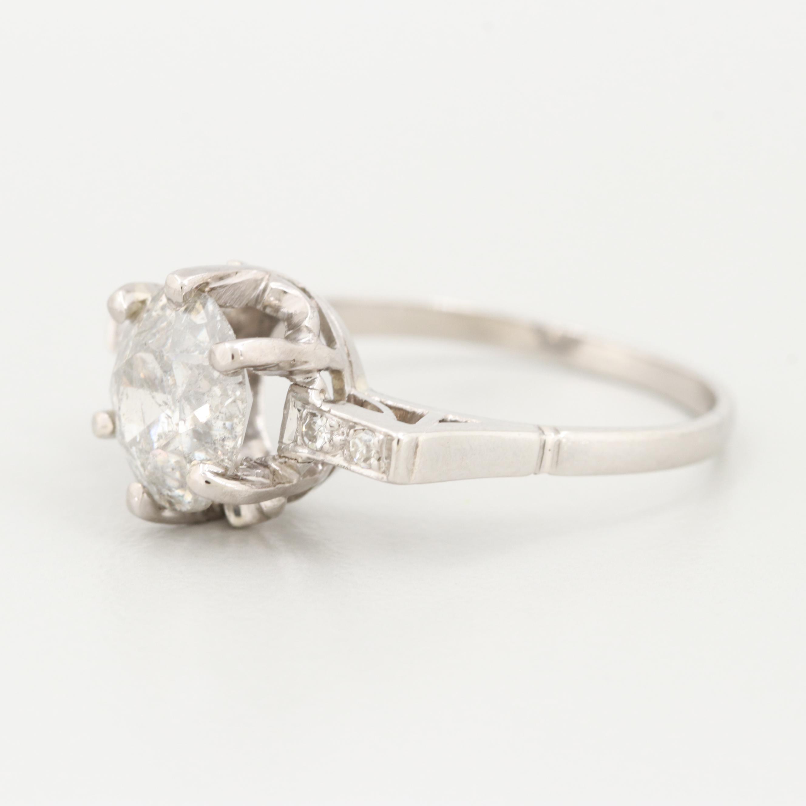 Art Deco Platinum 2.06 CTW Diamond Ring