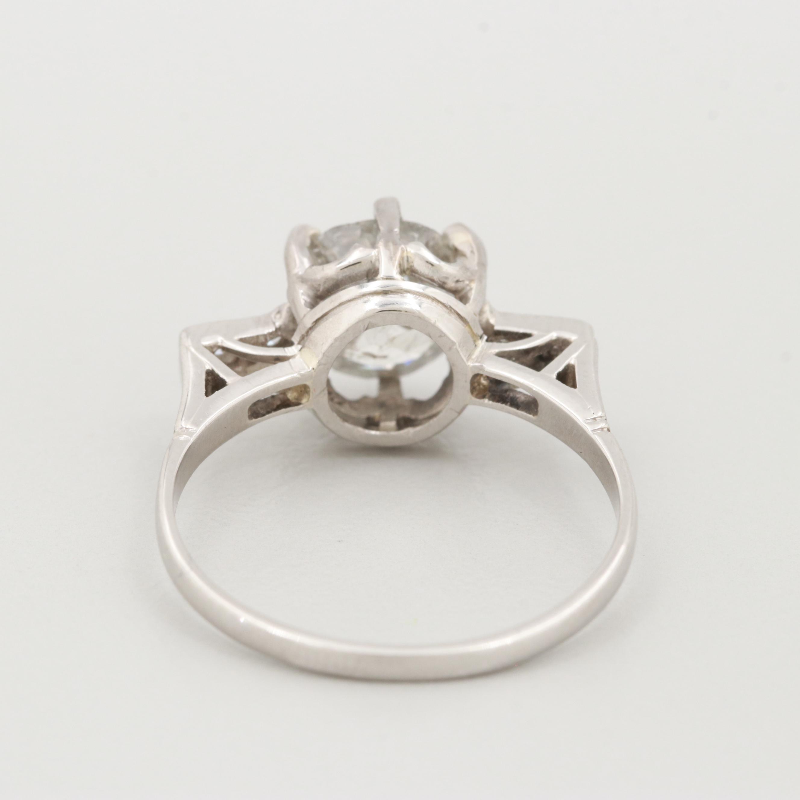 Art Deco Platinum 2.06 CTW Diamond Ring