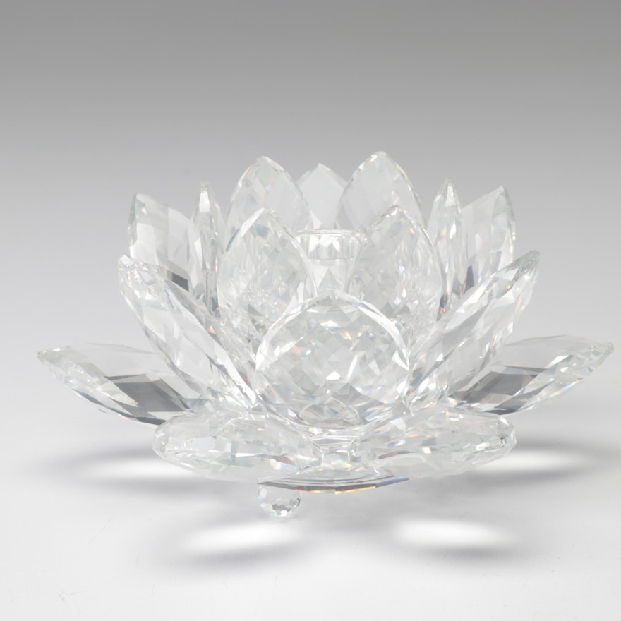 Swarovski Crystal Lotus Candleholder