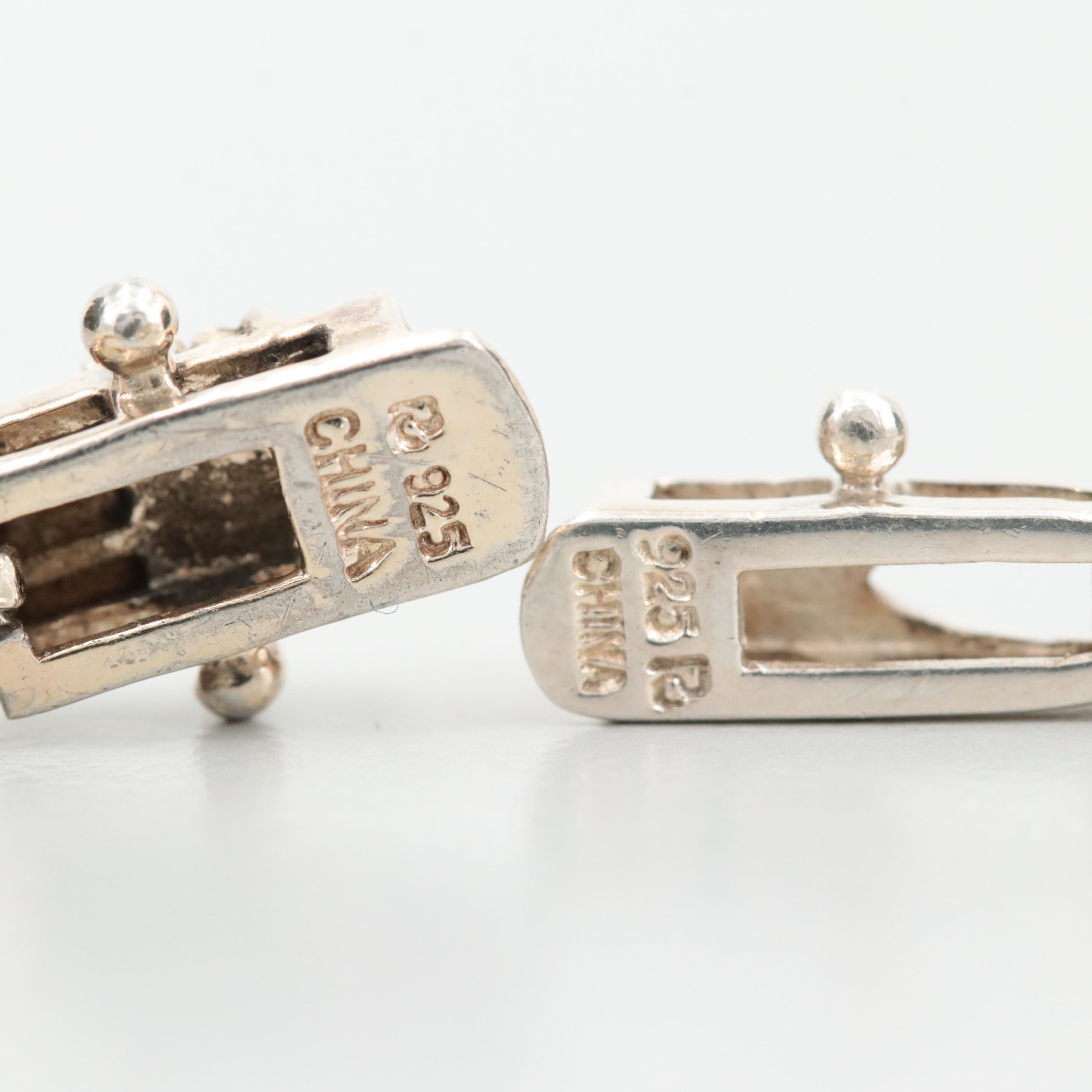 Sterling Silver Bracelet and Figure Eight Amethyst Bracelet