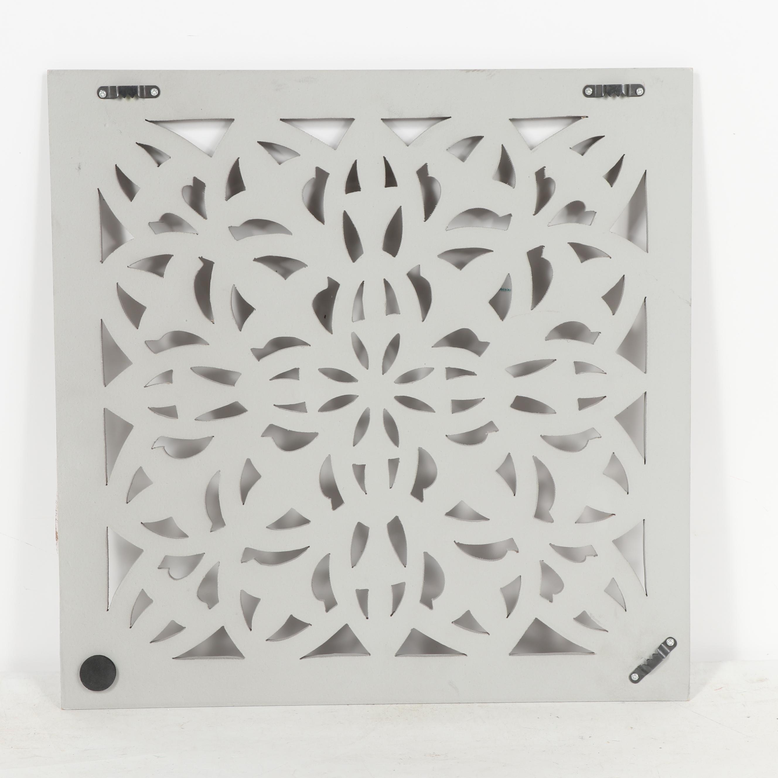 Carved Wood Plaques with Wreath Decor