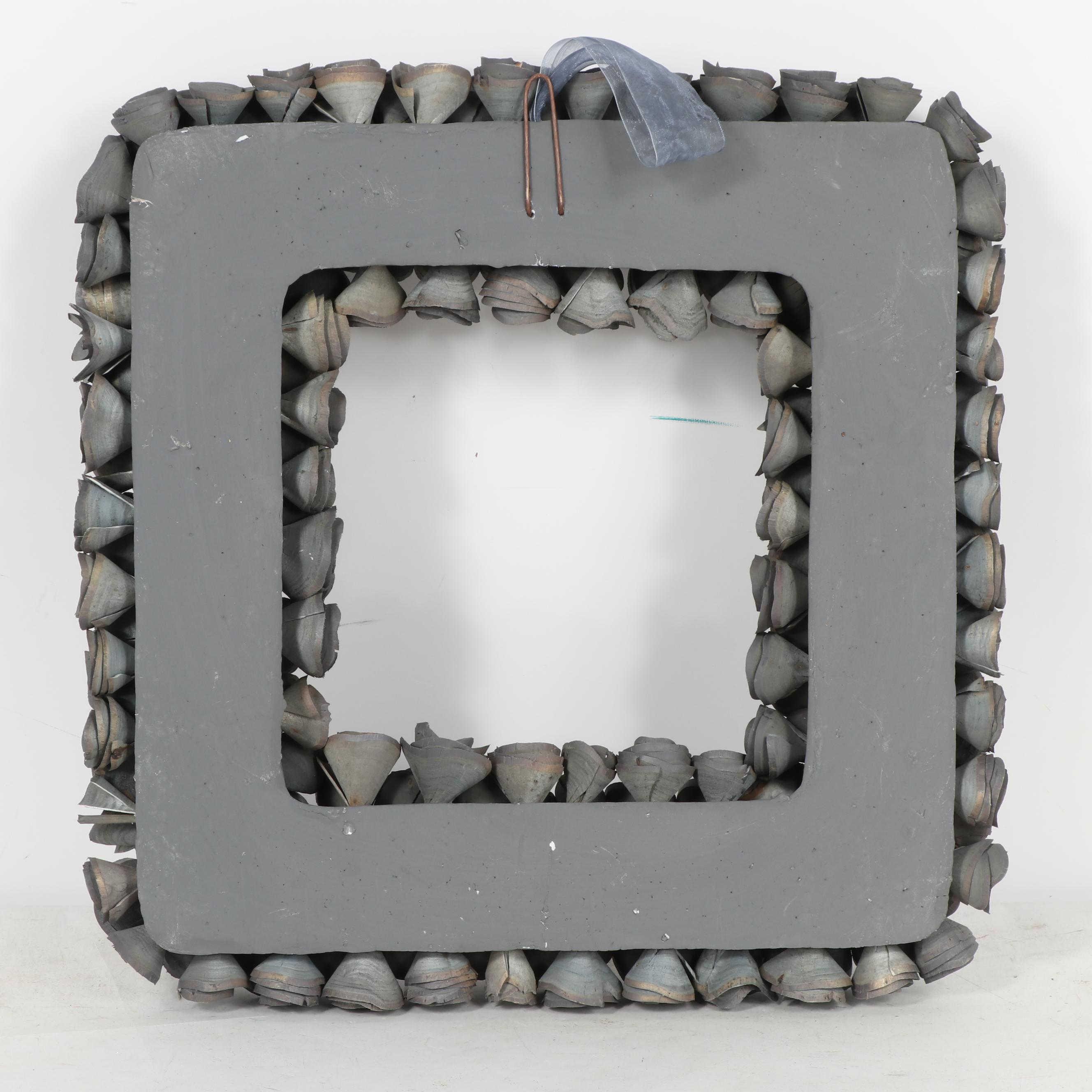 Carved Wood Plaques with Wreath Decor