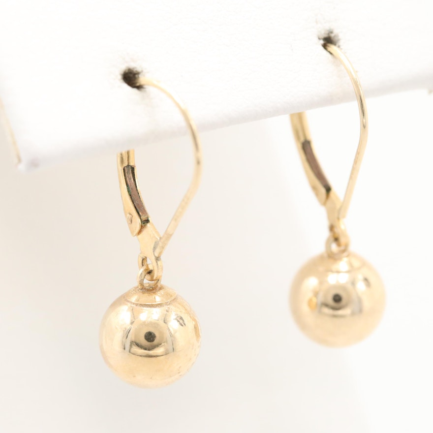 14K Yellow Gold Dangle Earrings