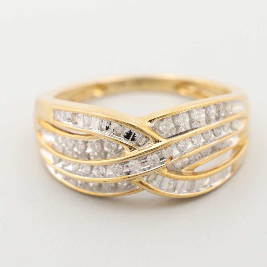 10K Yellow Gold Diamond Ring