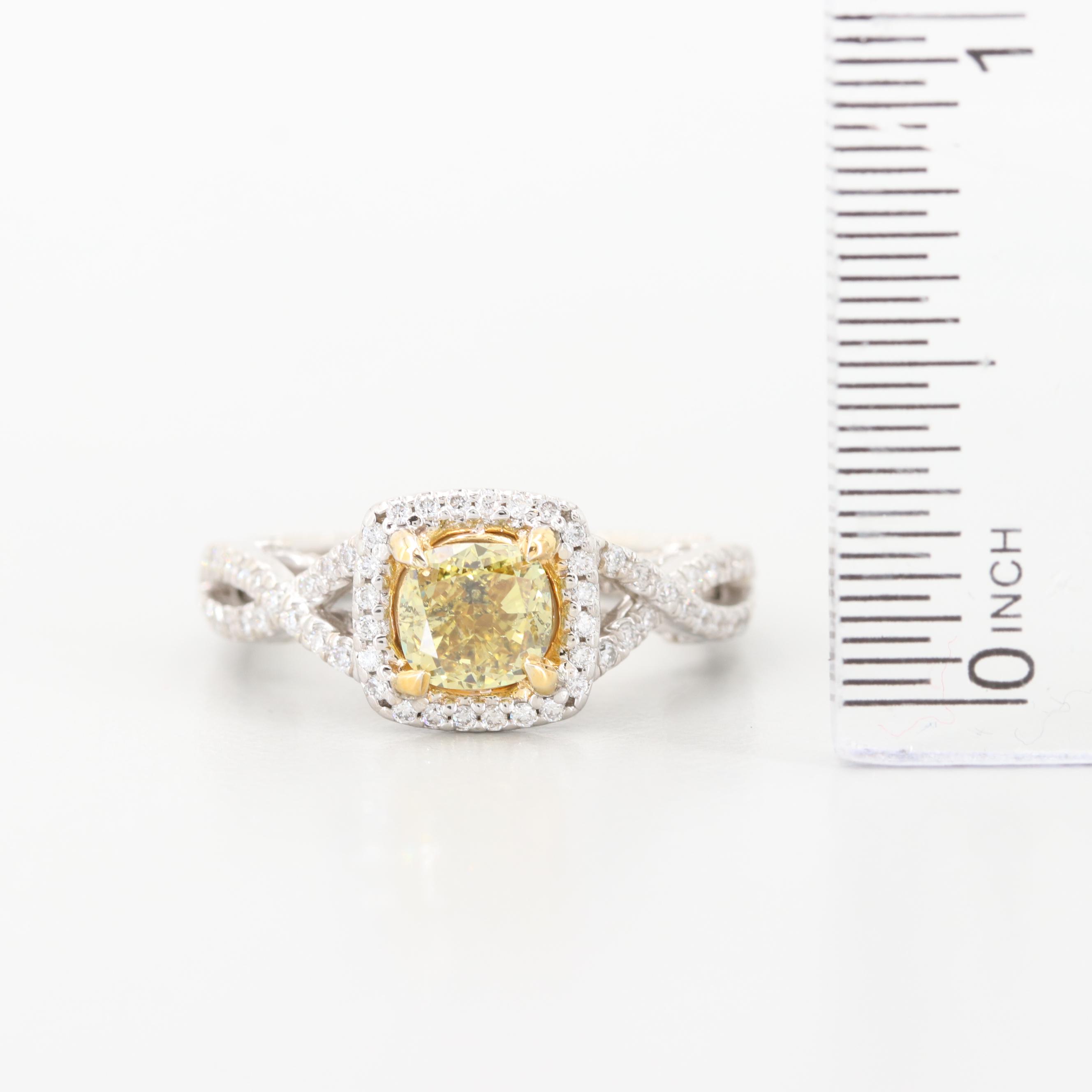 Verragio "Insignia" 14K White Gold 1.55 CTW Diamond Bridal Ring with GIA Report