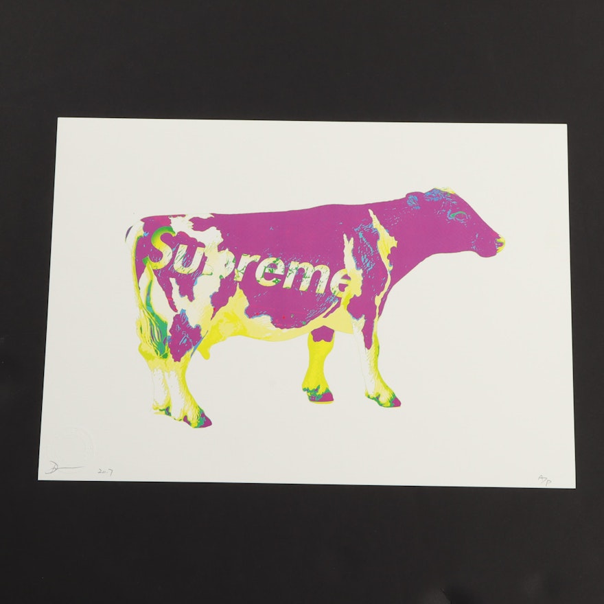 Death NYC Graphic Print  "Supreme Cow Pink Y"