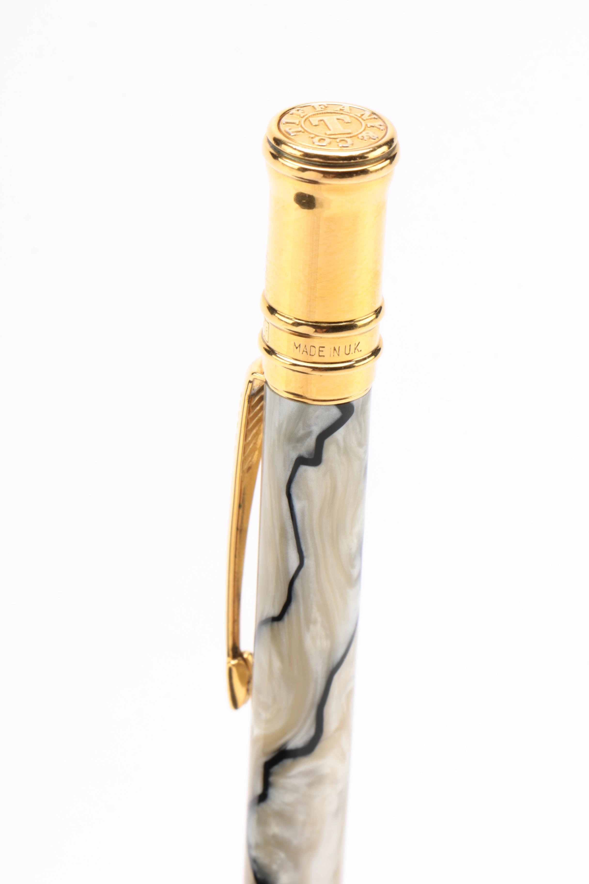 Parker Duofold Tiffany & Co Pearl and Black Ballpoint Pen