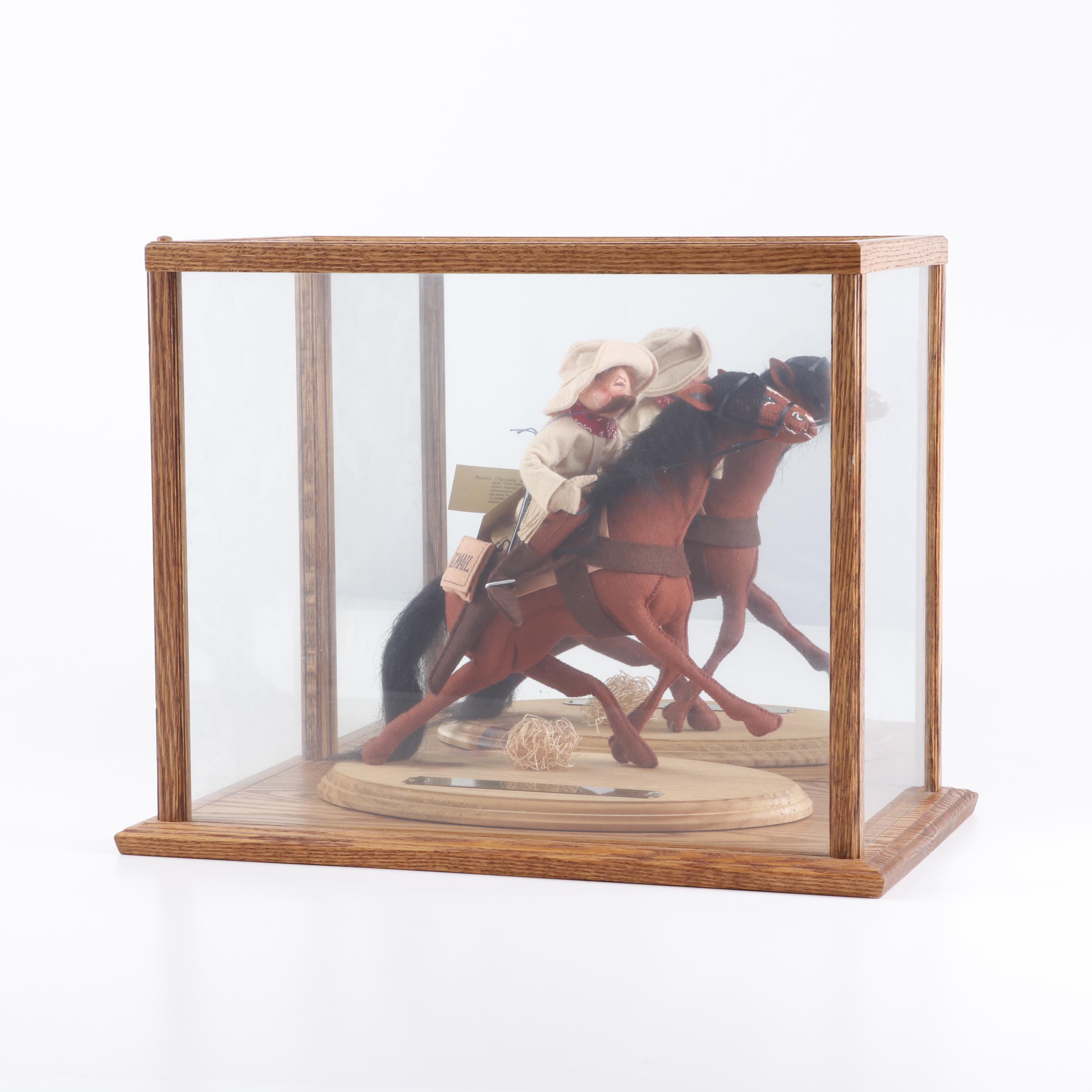 1993 Annalee Folk Hero Series Doll "Pony Express" in Display Case