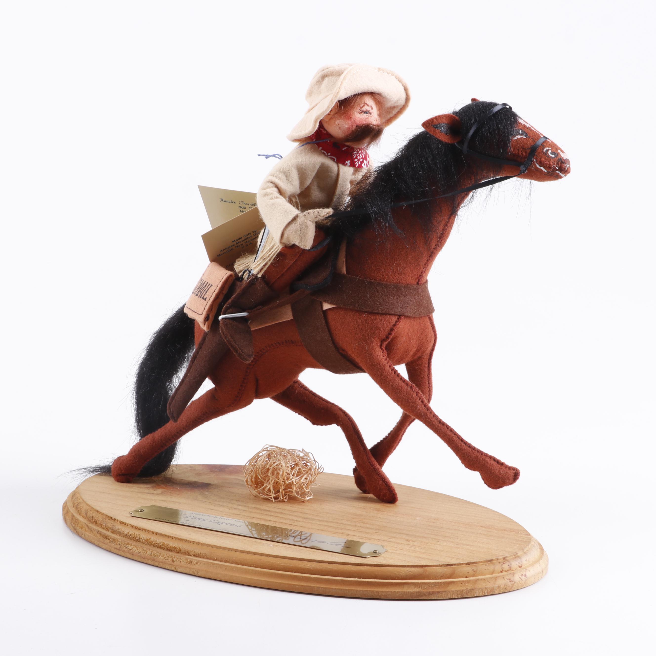 1993 Annalee Folk Hero Series Doll "Pony Express" in Display Case
