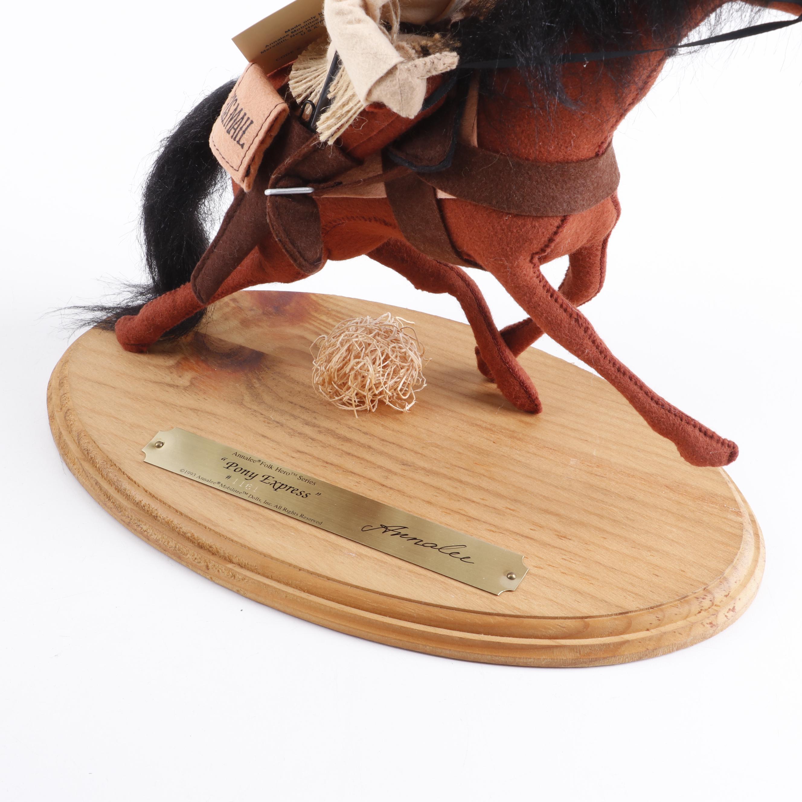 1993 Annalee Folk Hero Series Doll "Pony Express" in Display Case