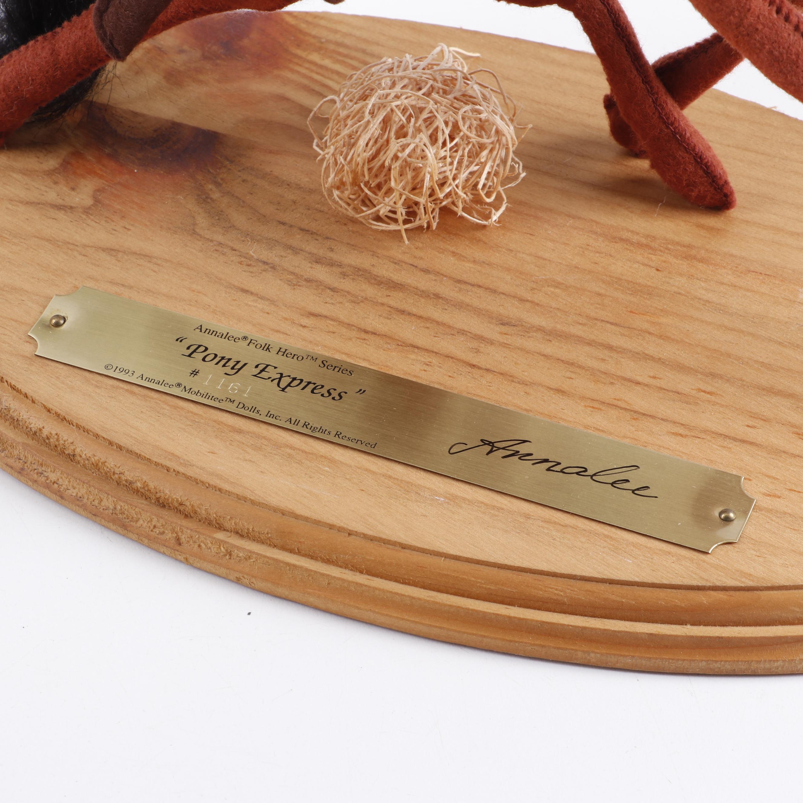 1993 Annalee Folk Hero Series Doll "Pony Express" in Display Case