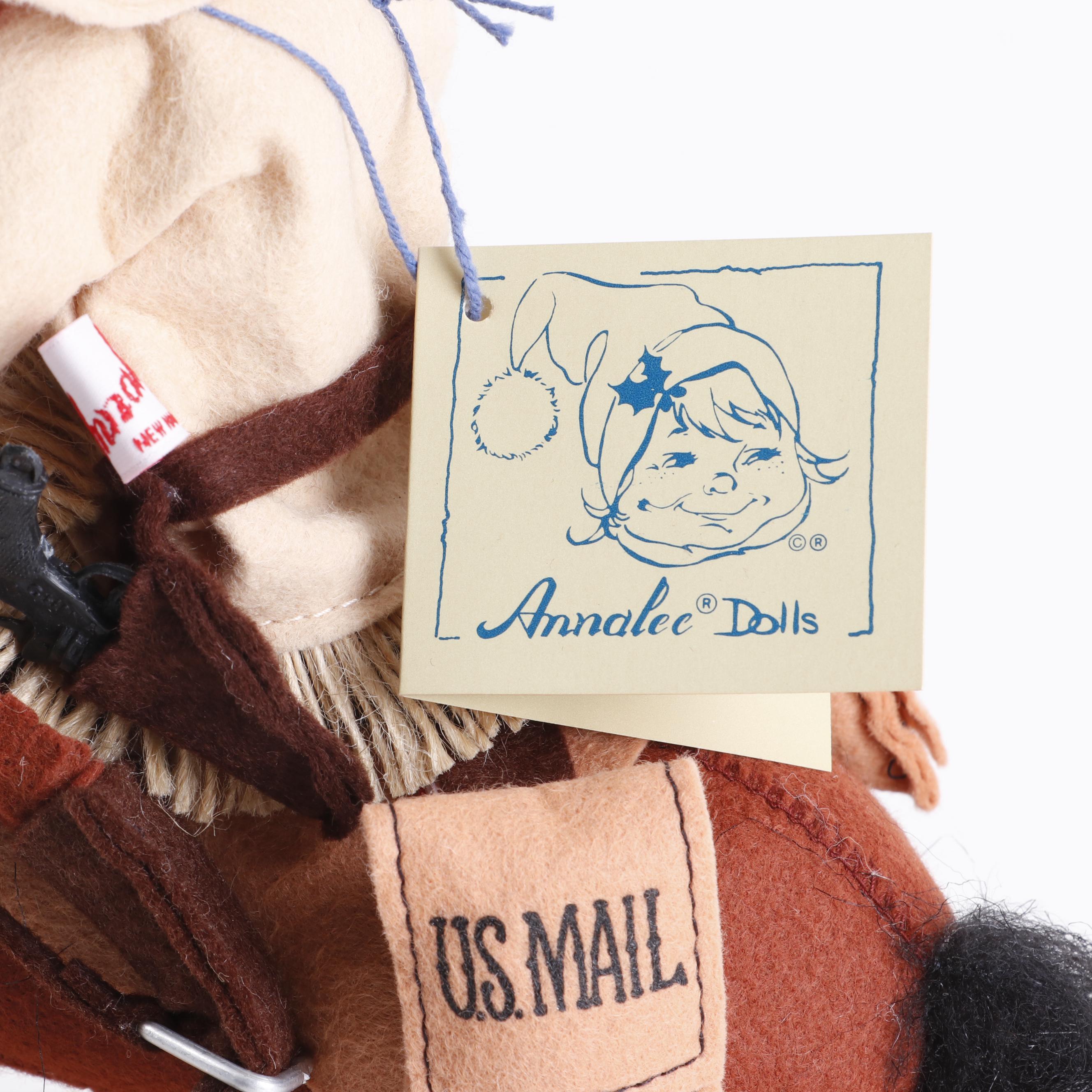 1993 Annalee Folk Hero Series Doll "Pony Express" in Display Case