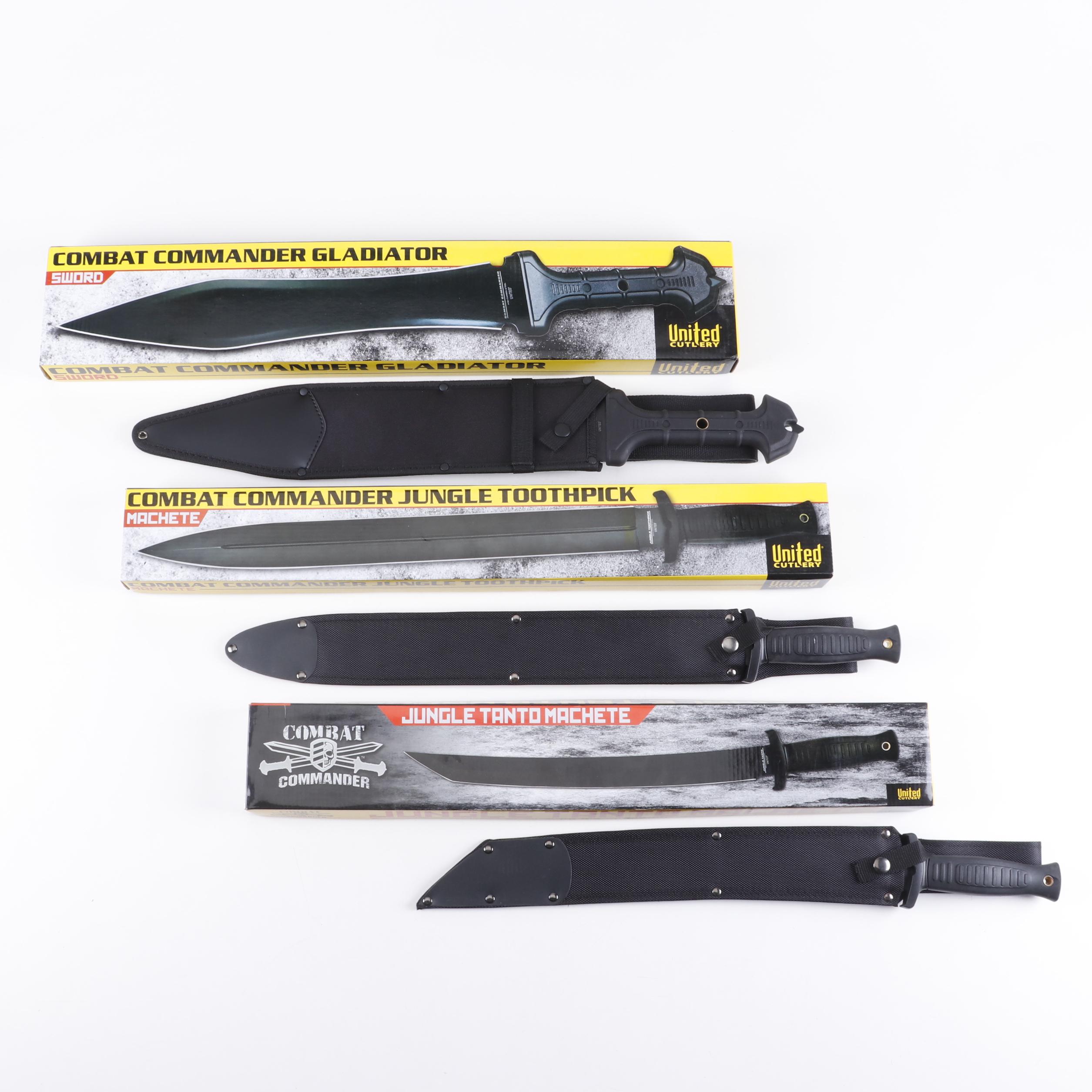 United Cutlery Stainless Steel Combat Machetes and Sword