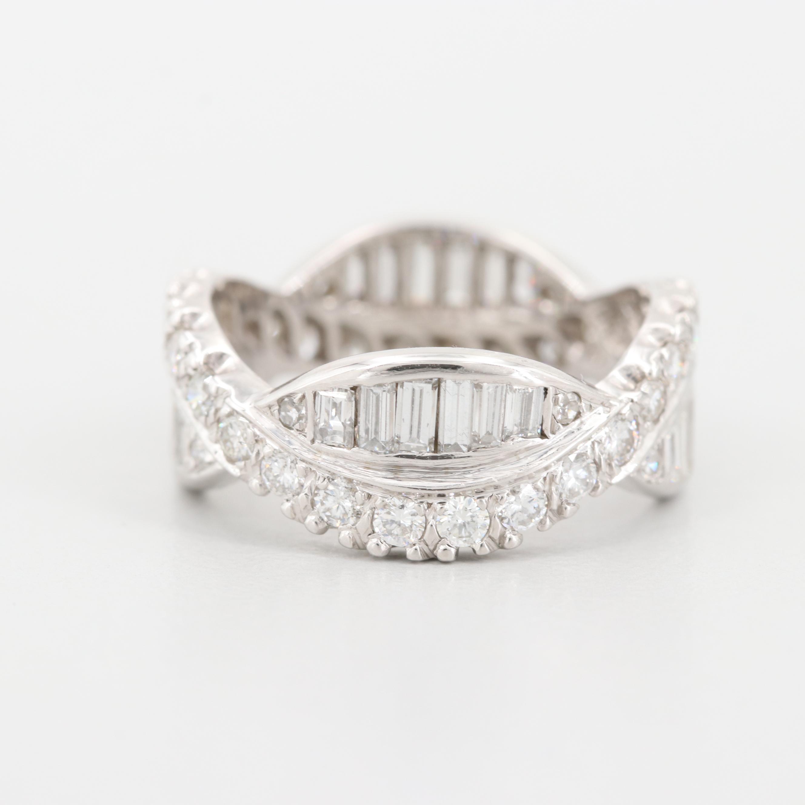 14K White Gold 2.33 CTW Diamond Eternity Band