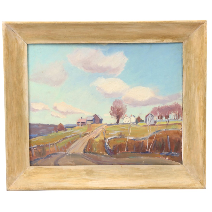 Landscape Oil Painting of Pastoral Scene