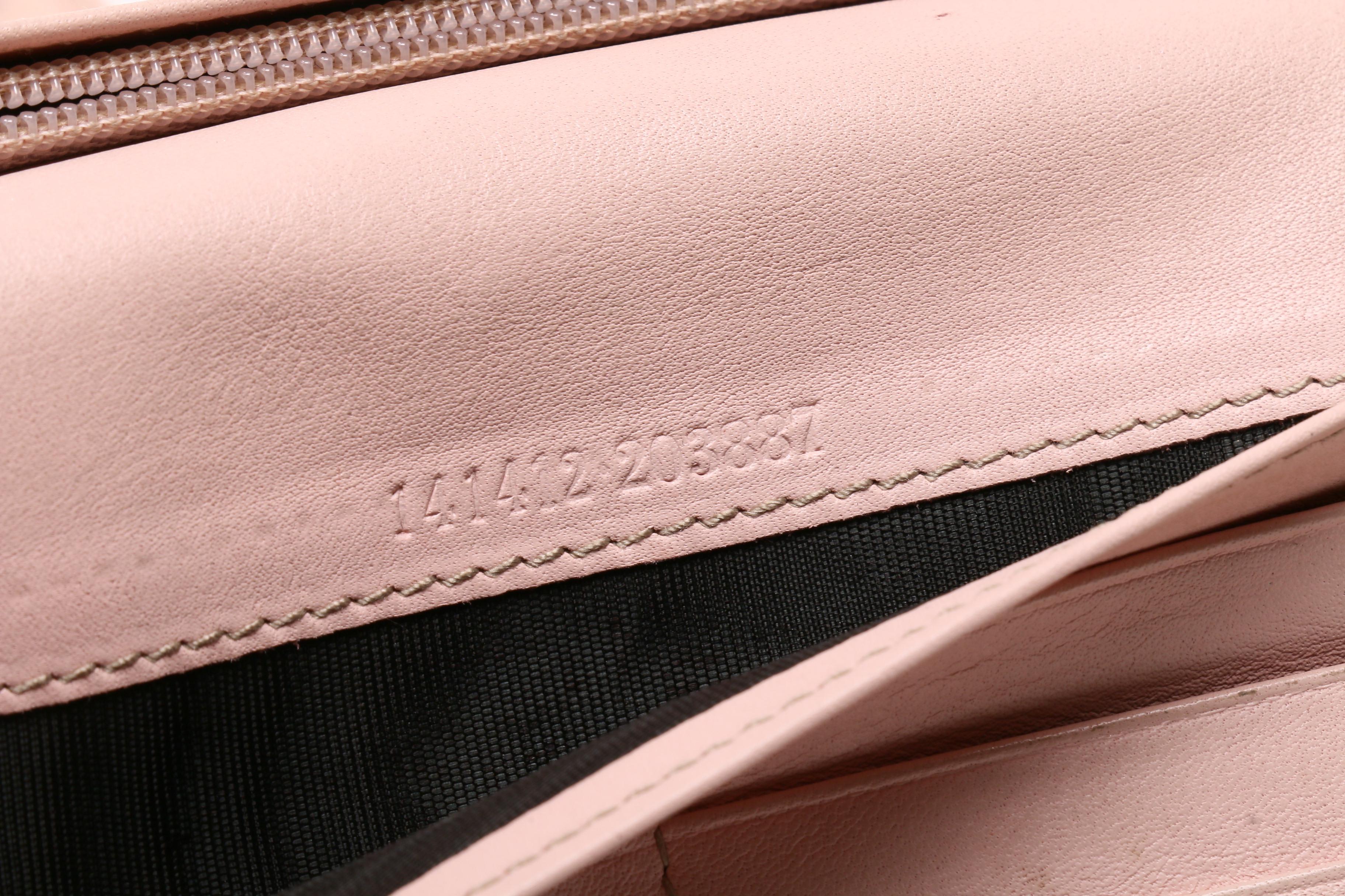 Gucci GG Canvas and Pink Leather Bifold Wallet
