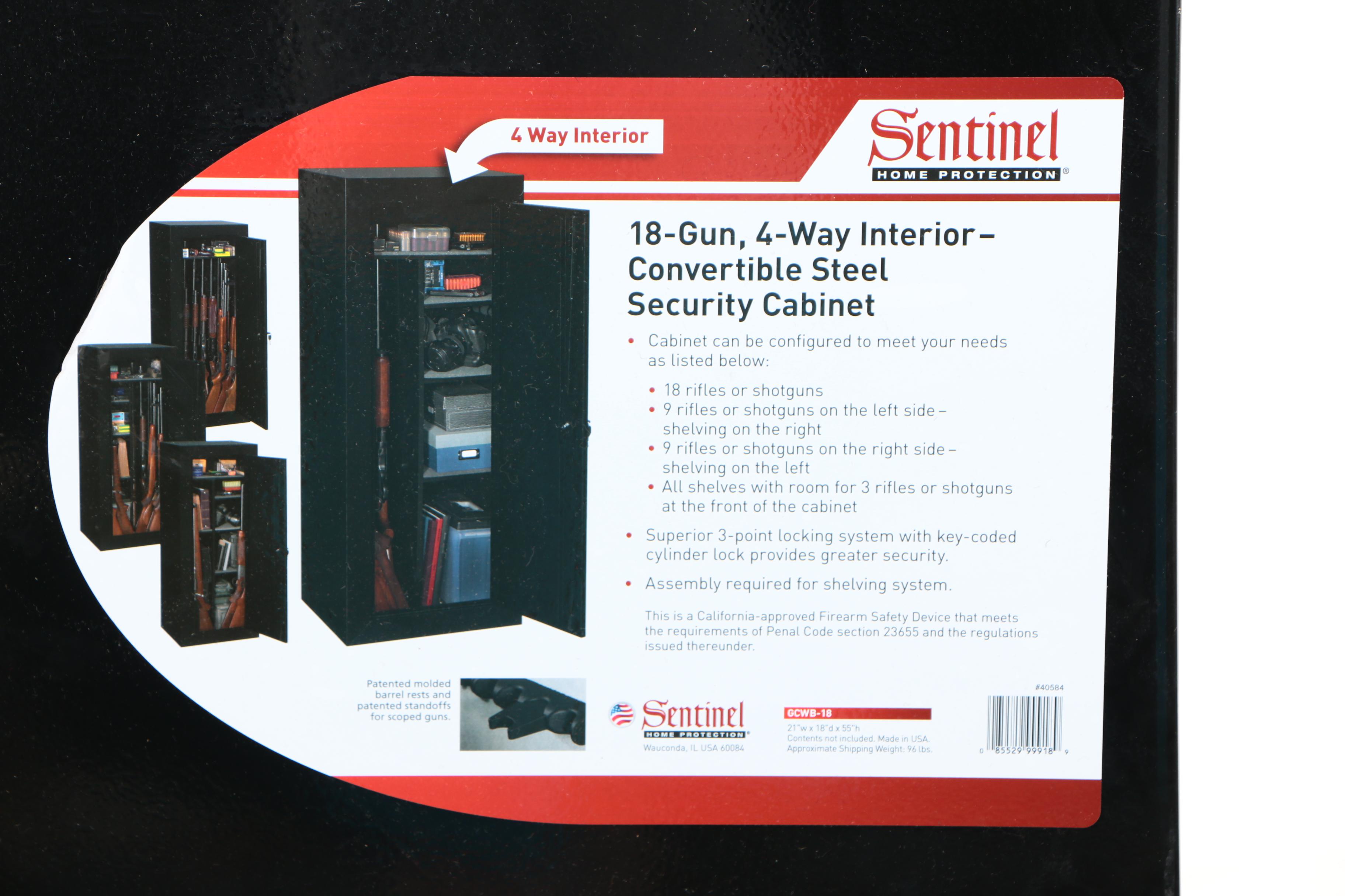 Sentinel GCWB-18 Metal Gun Cabinet