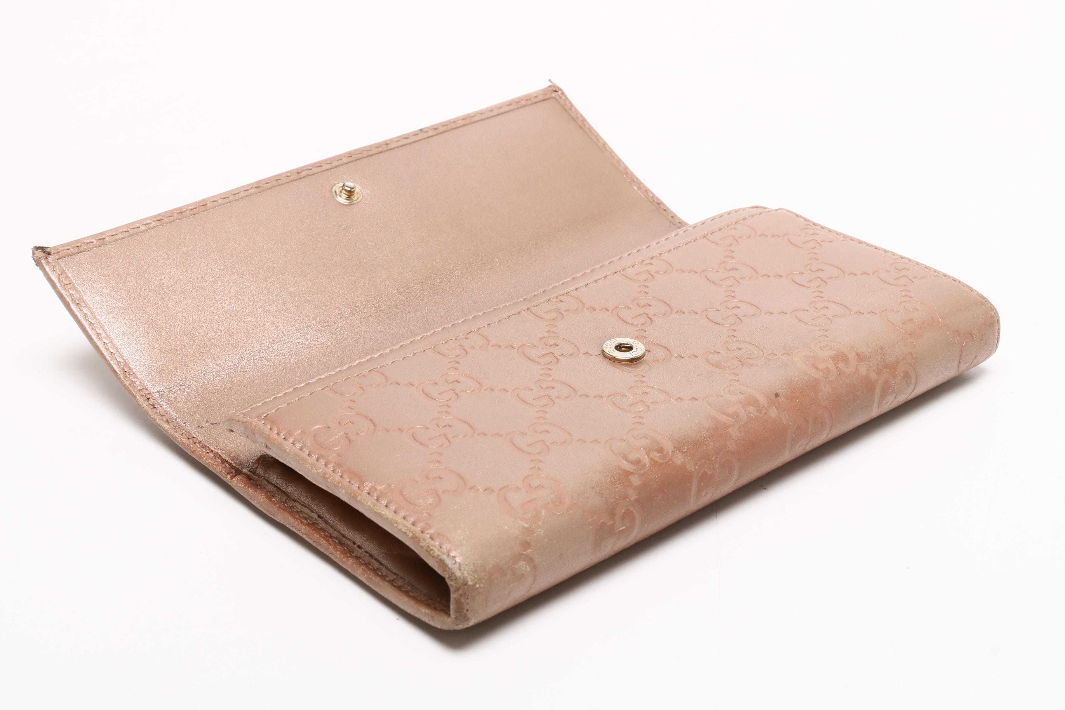Gucci Dusty Pink Guccissima Leather Wallet