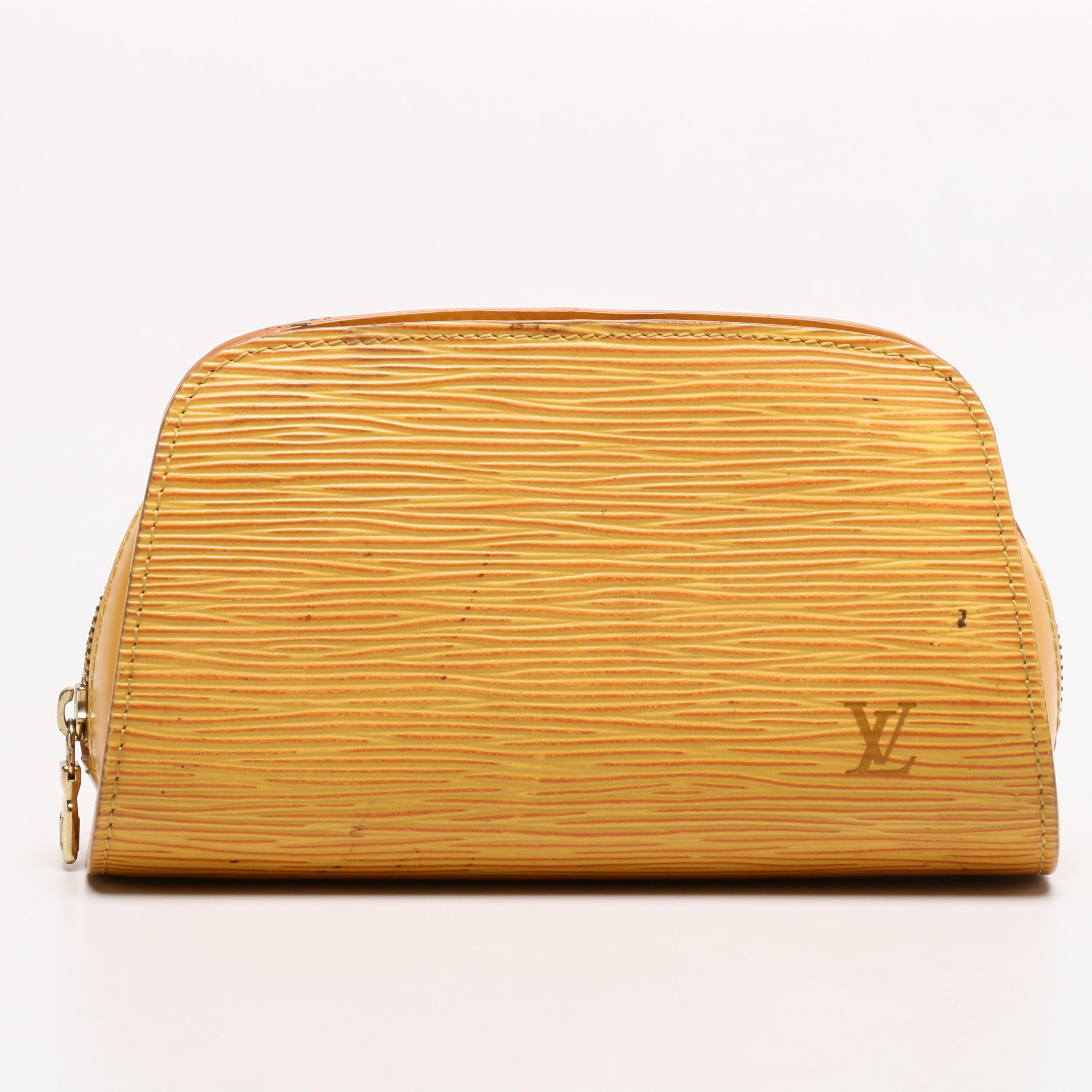 Louis Vuitton Tassil Yellow Epi Leather Cosmetic Pouch