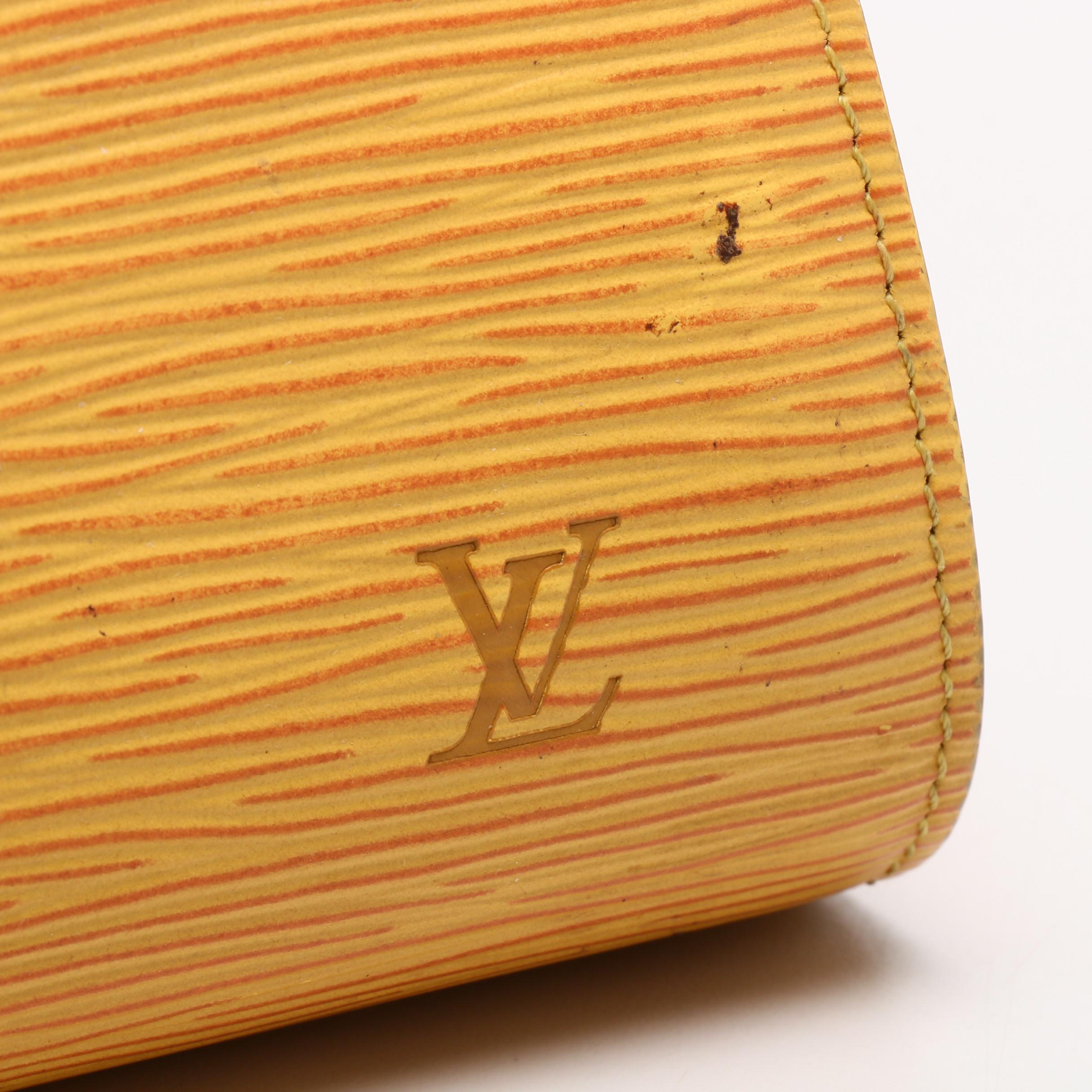 Louis Vuitton Tassil Yellow Epi Leather Cosmetic Pouch