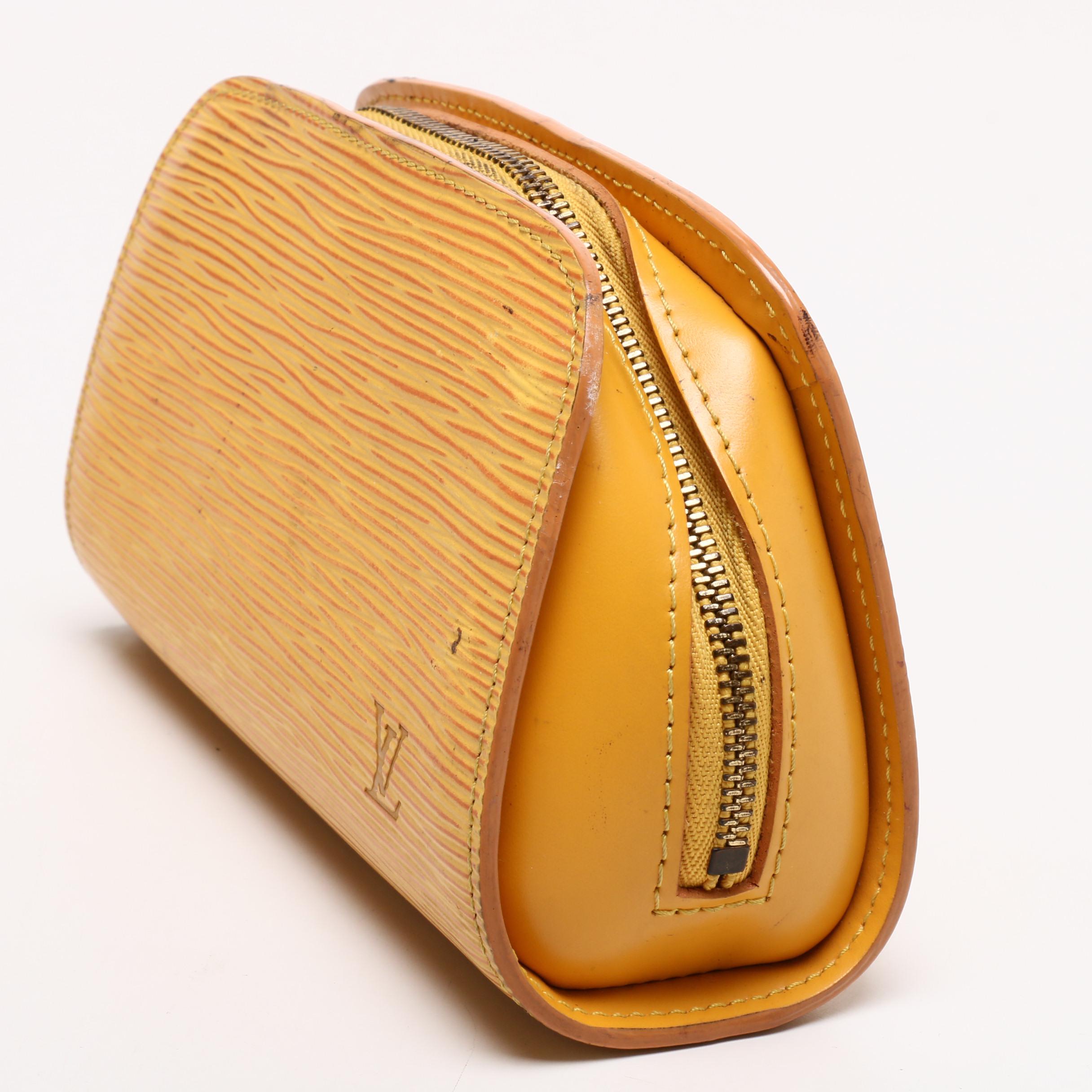 Louis Vuitton Tassil Yellow Epi Leather Cosmetic Pouch