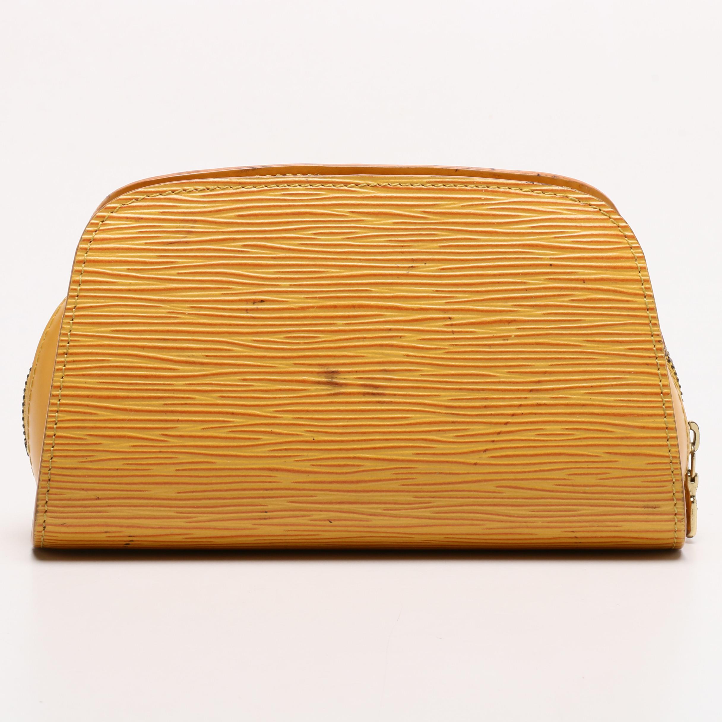 Louis Vuitton Tassil Yellow Epi Leather Cosmetic Pouch