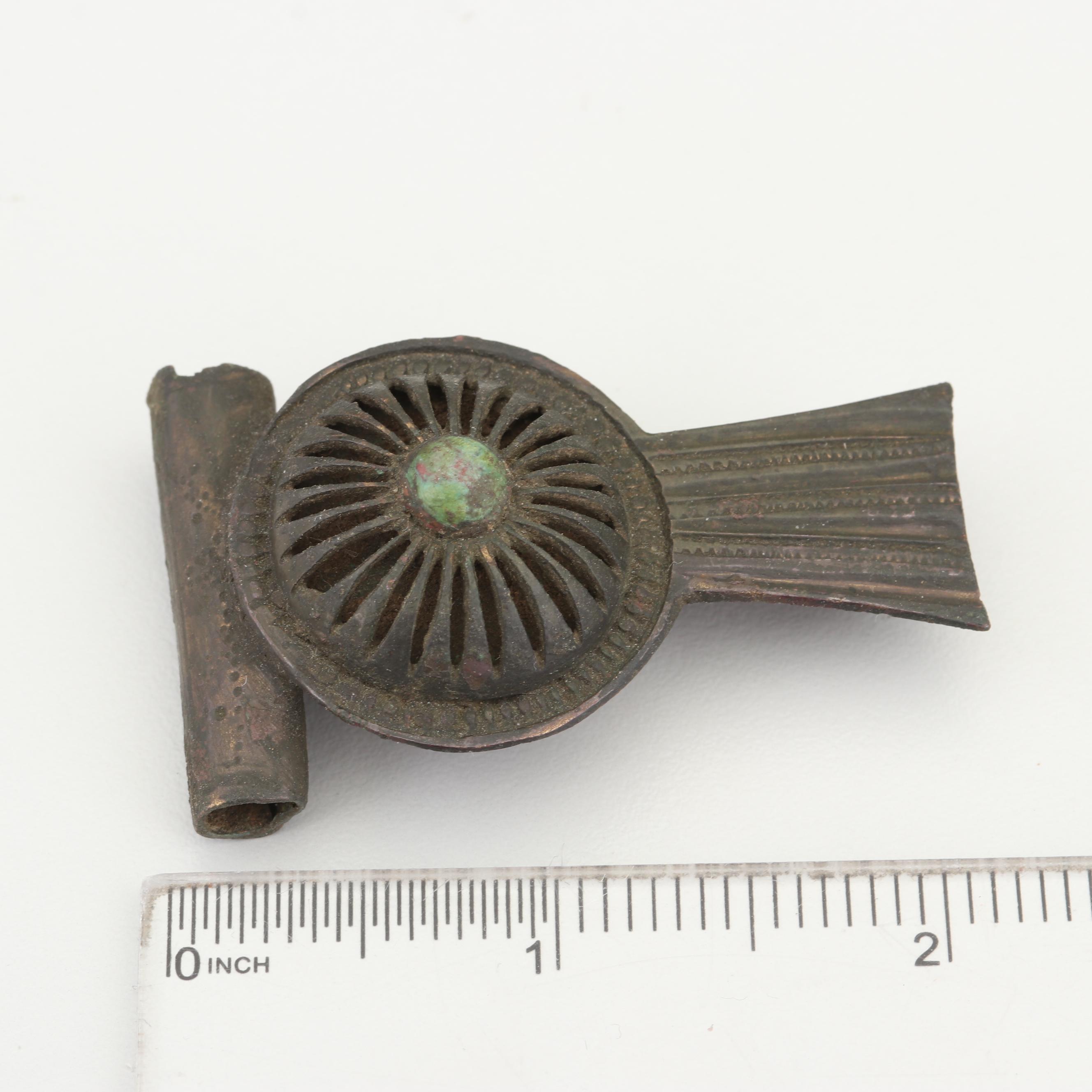 Roman Empire Bronze Fibula, 2nd-4th Century CE