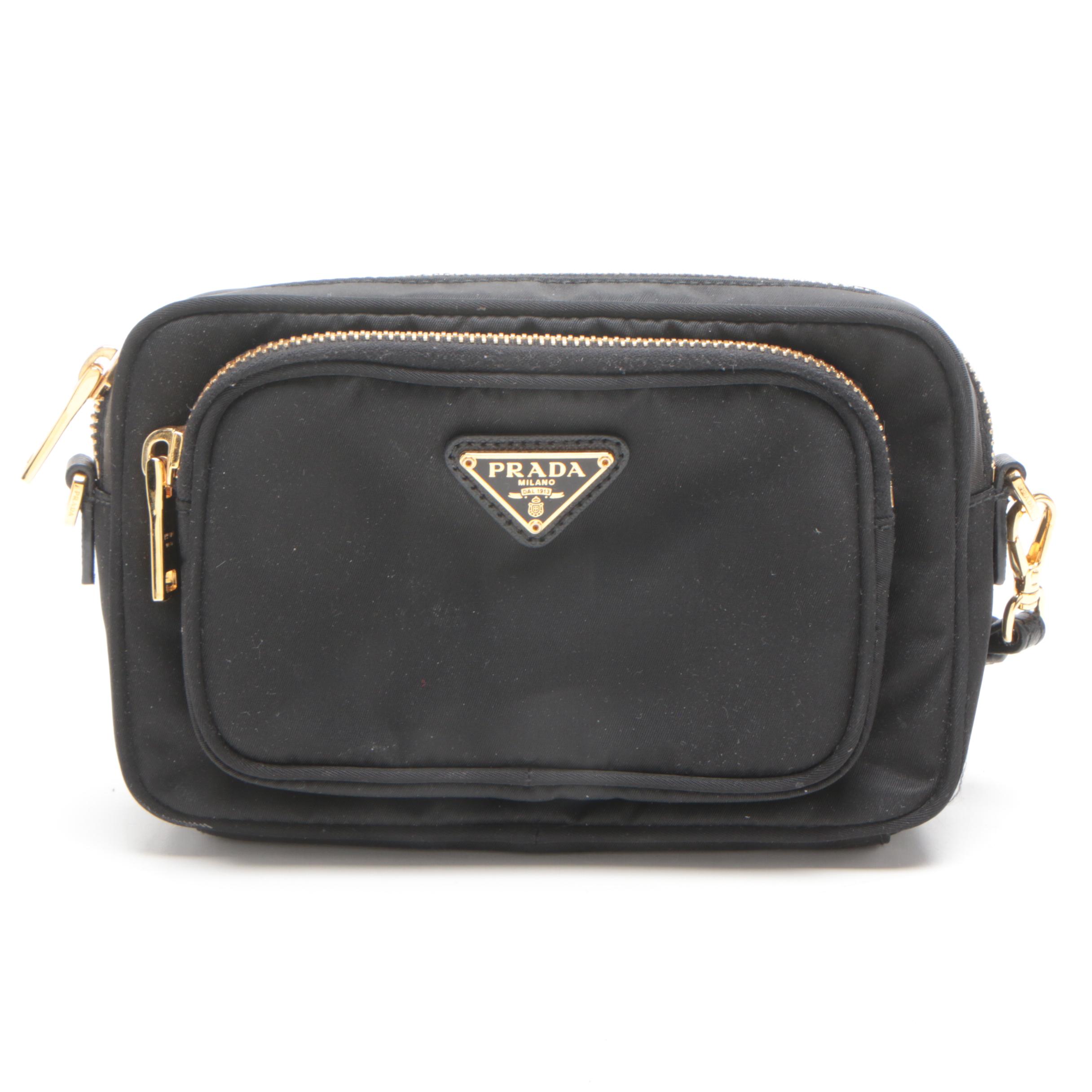 Prada Black Nylon Wristlet