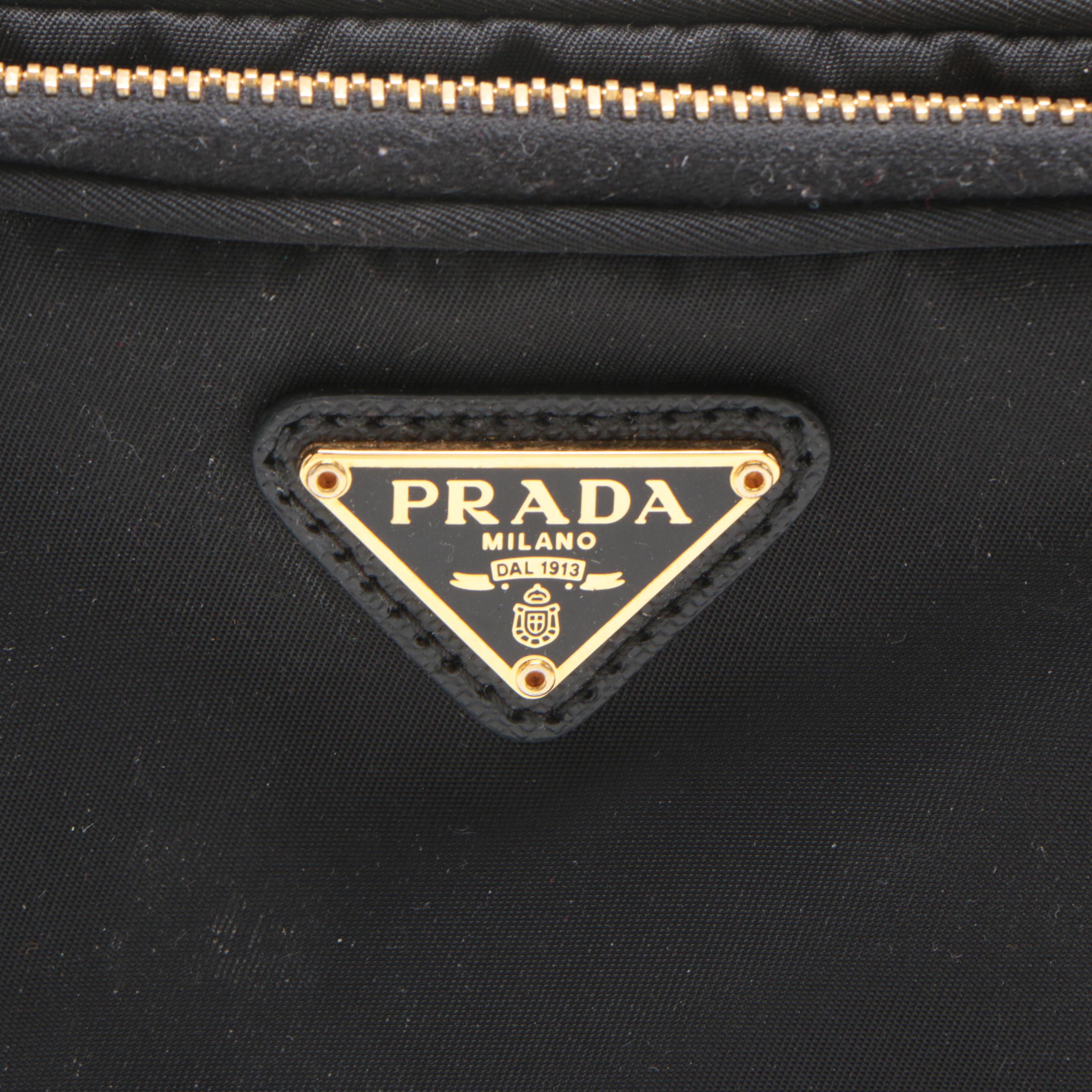 Prada Black Nylon Wristlet