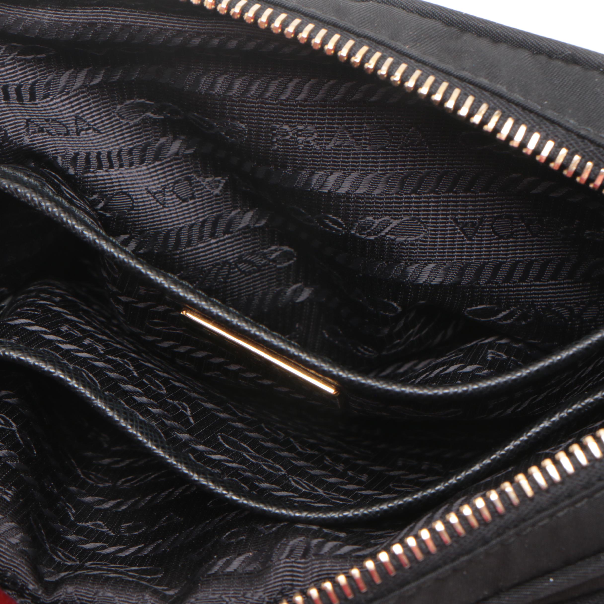 Prada Black Nylon Wristlet