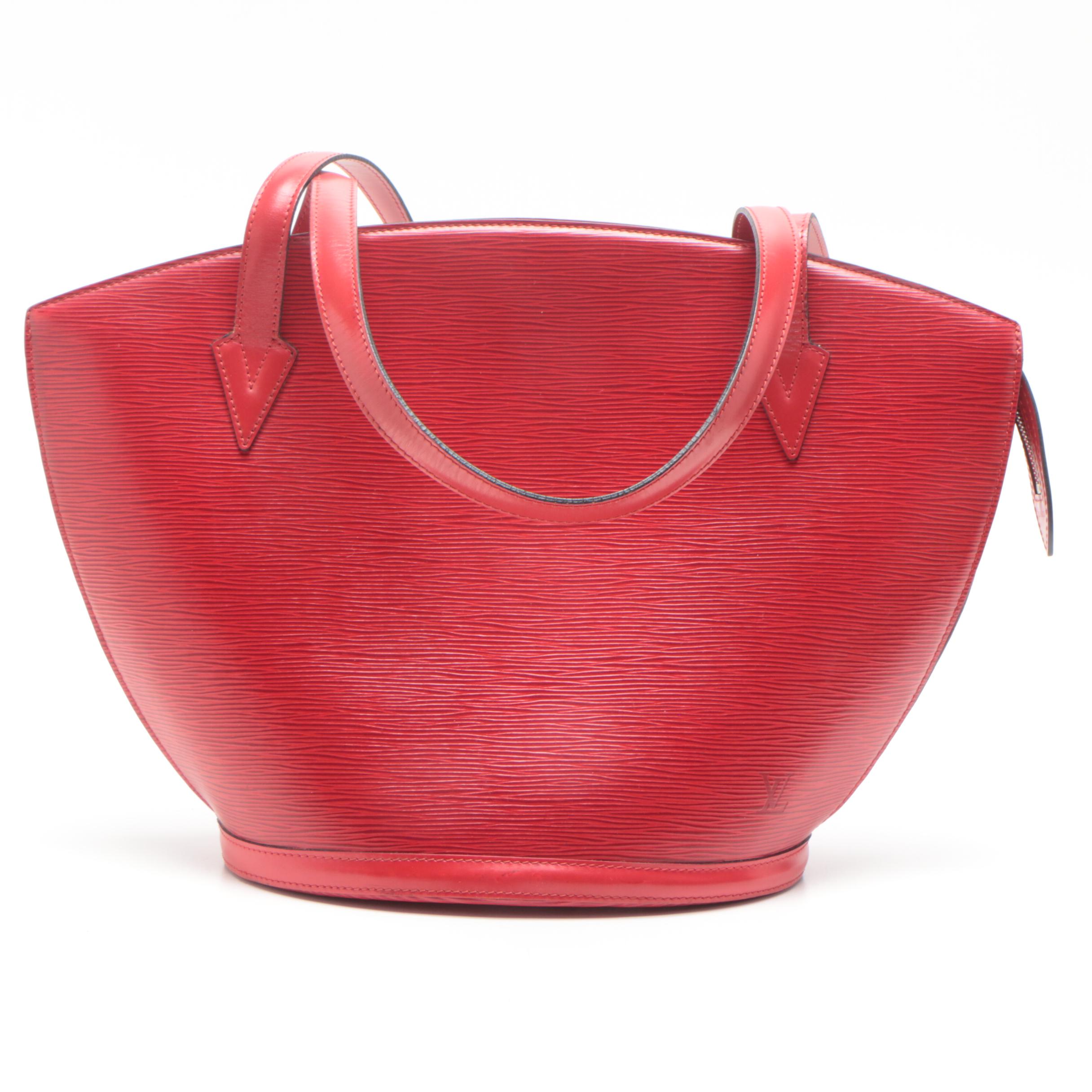 Louis Vuitton Paris Red Epi Leather Saint Jacques Bag