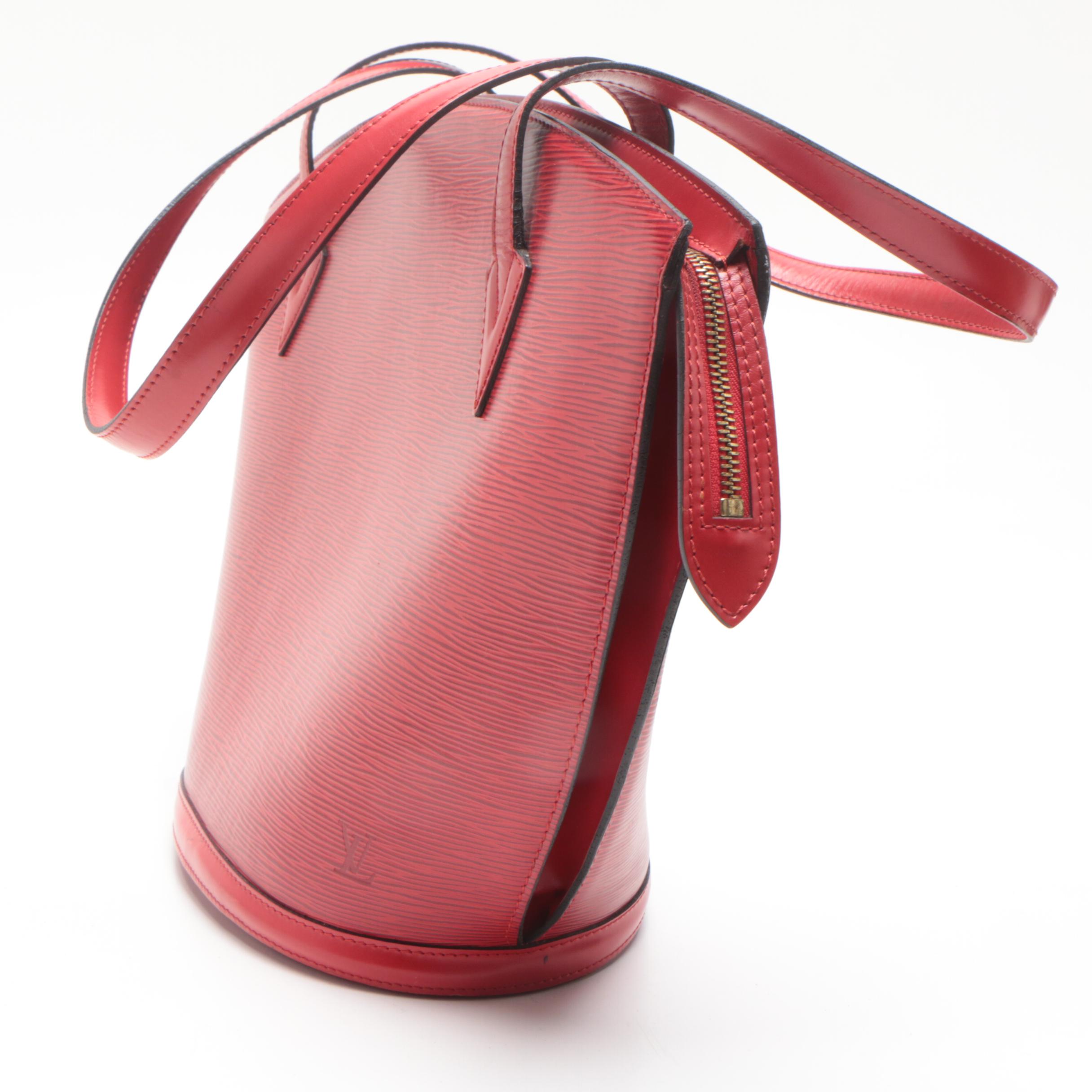 Louis Vuitton Paris Red Epi Leather Saint Jacques Bag