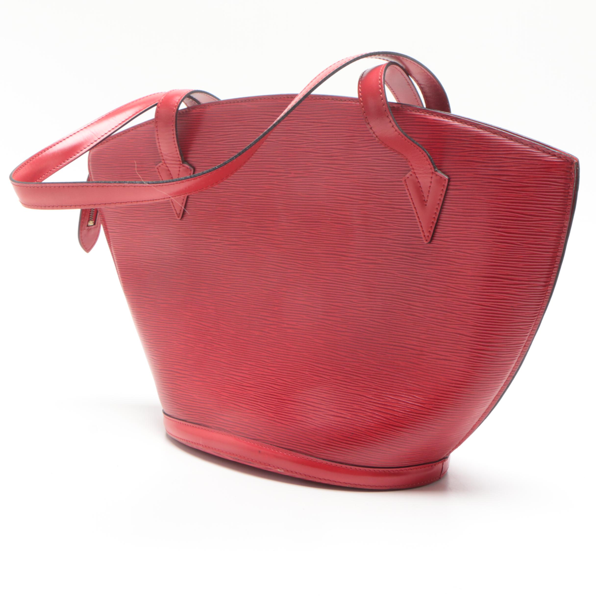 Louis Vuitton Paris Red Epi Leather Saint Jacques Bag