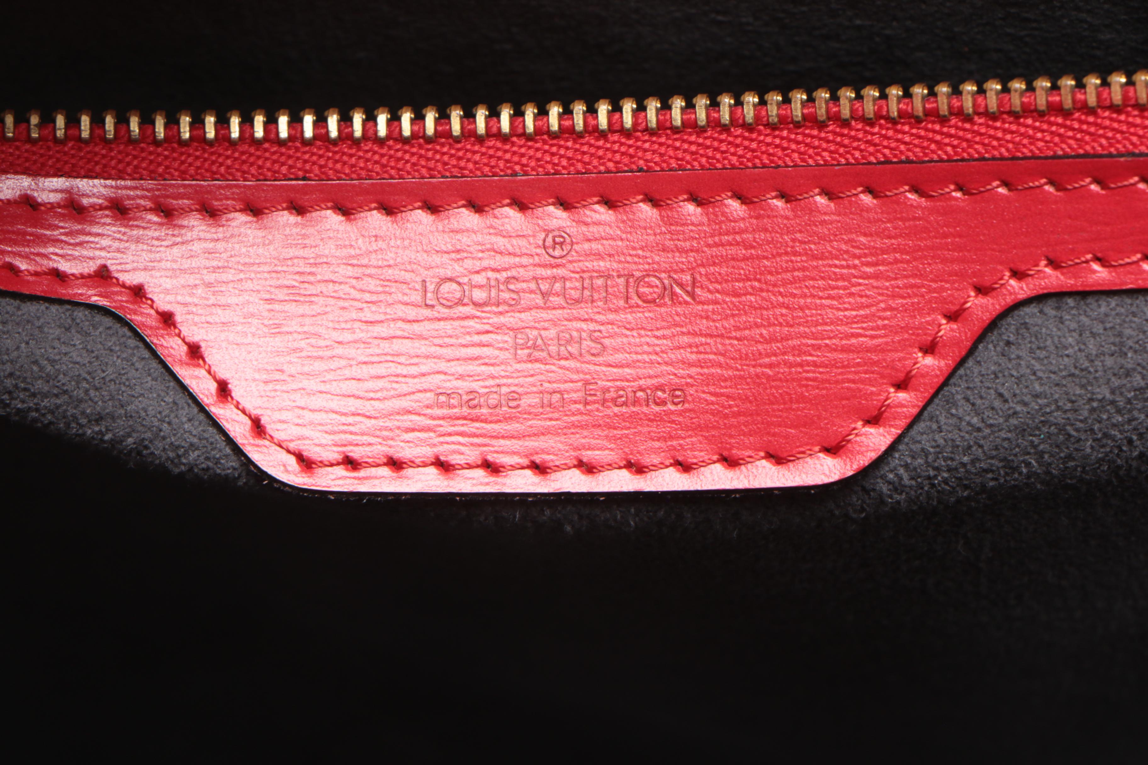 Louis Vuitton Paris Red Epi Leather Saint Jacques Bag