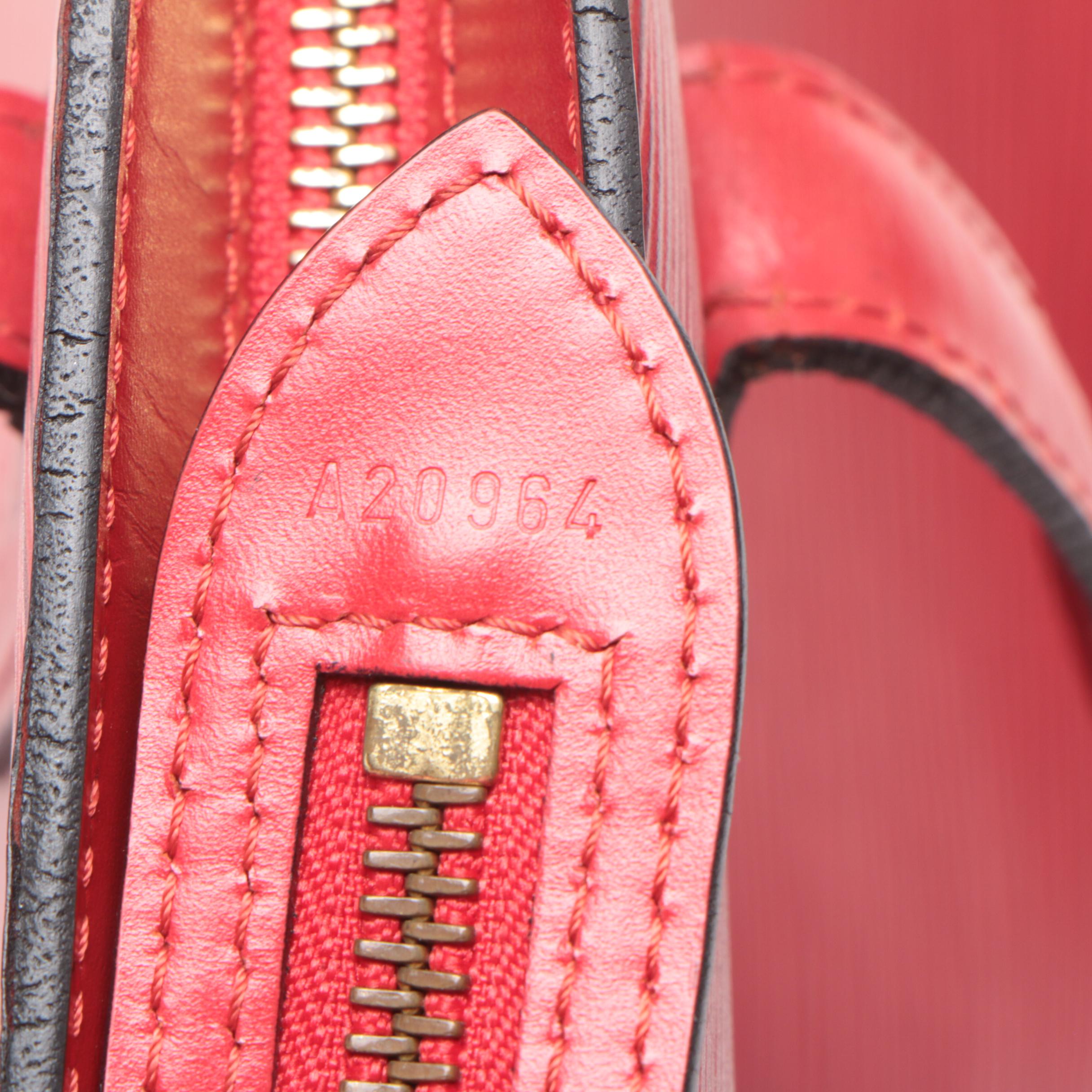 Louis Vuitton Paris Red Epi Leather Saint Jacques Bag