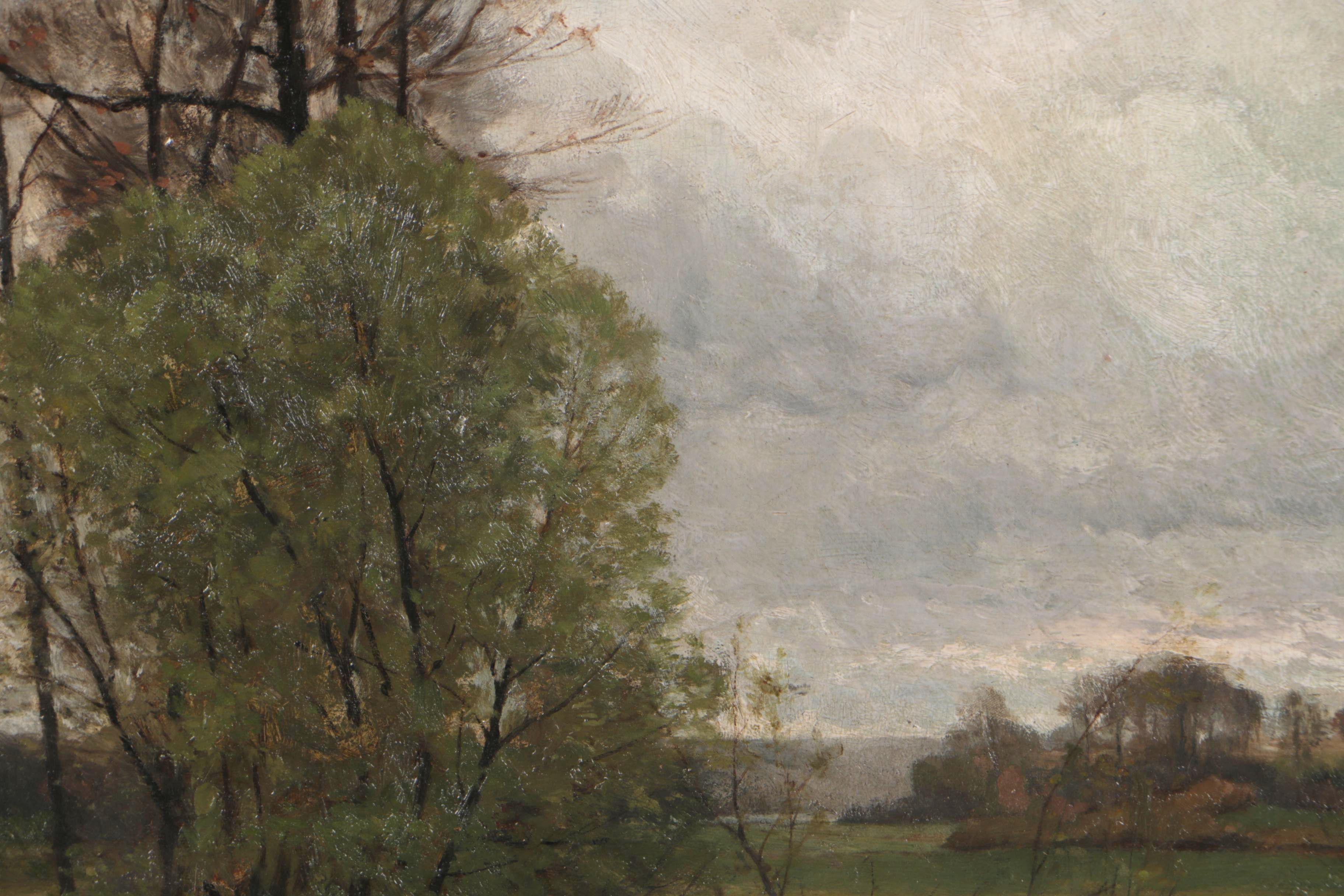 Henri Van Der Hecht Landscape Oil Painting, 1870