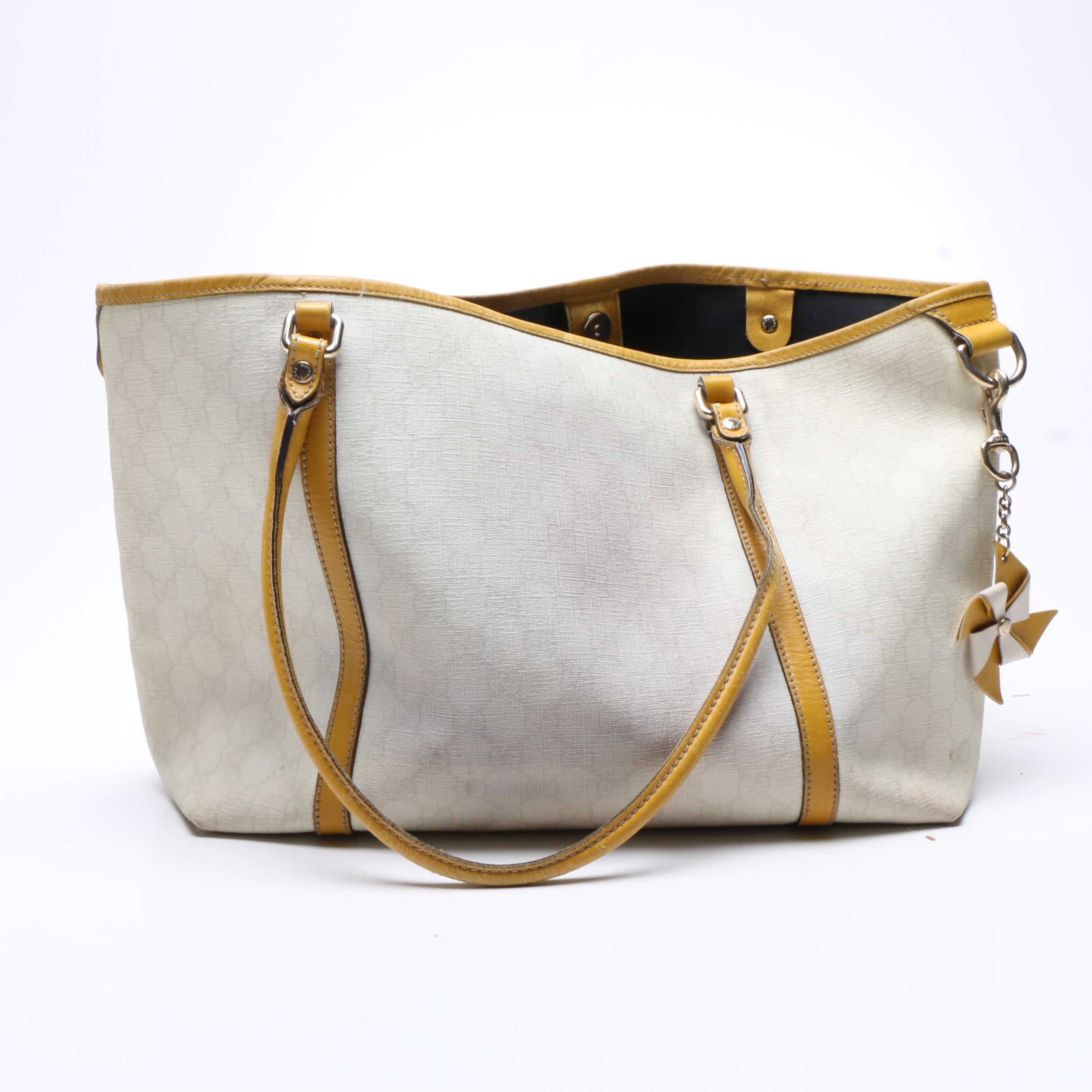 Gucci Beige GG Supreme Coated Canvas and Leather Tote Bag