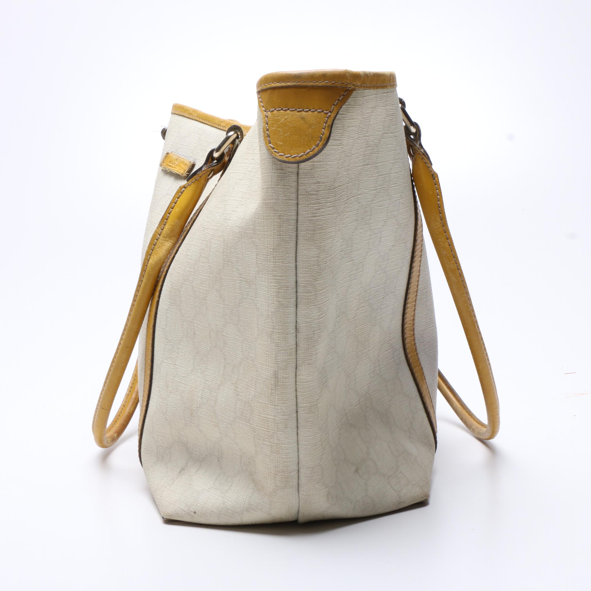 Gucci Beige GG Supreme Coated Canvas and Leather Tote Bag